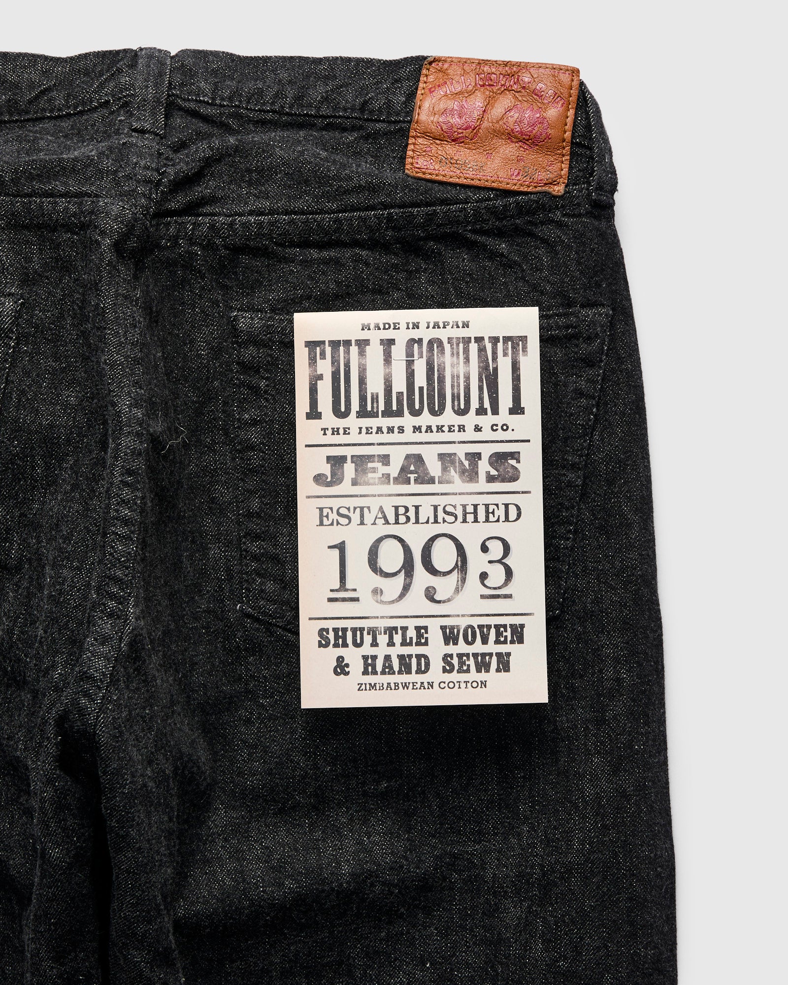 0105BK 13.75oz Black Selvedge Denim - Wide Fit - Image 4