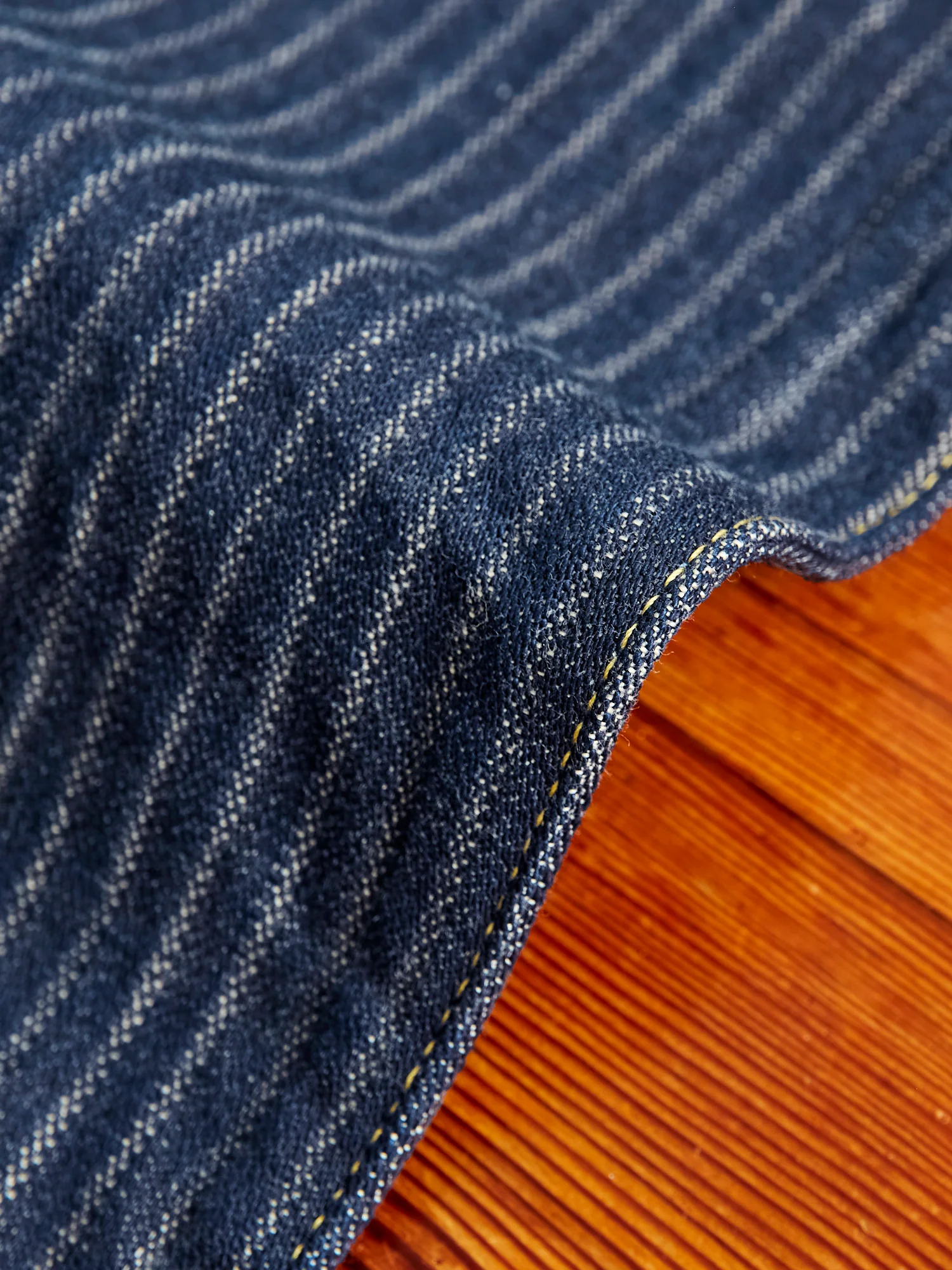 022-HJS 12oz Jacquard Stripe Selvedge Denim - Relaxed Straight Fit - Image 7