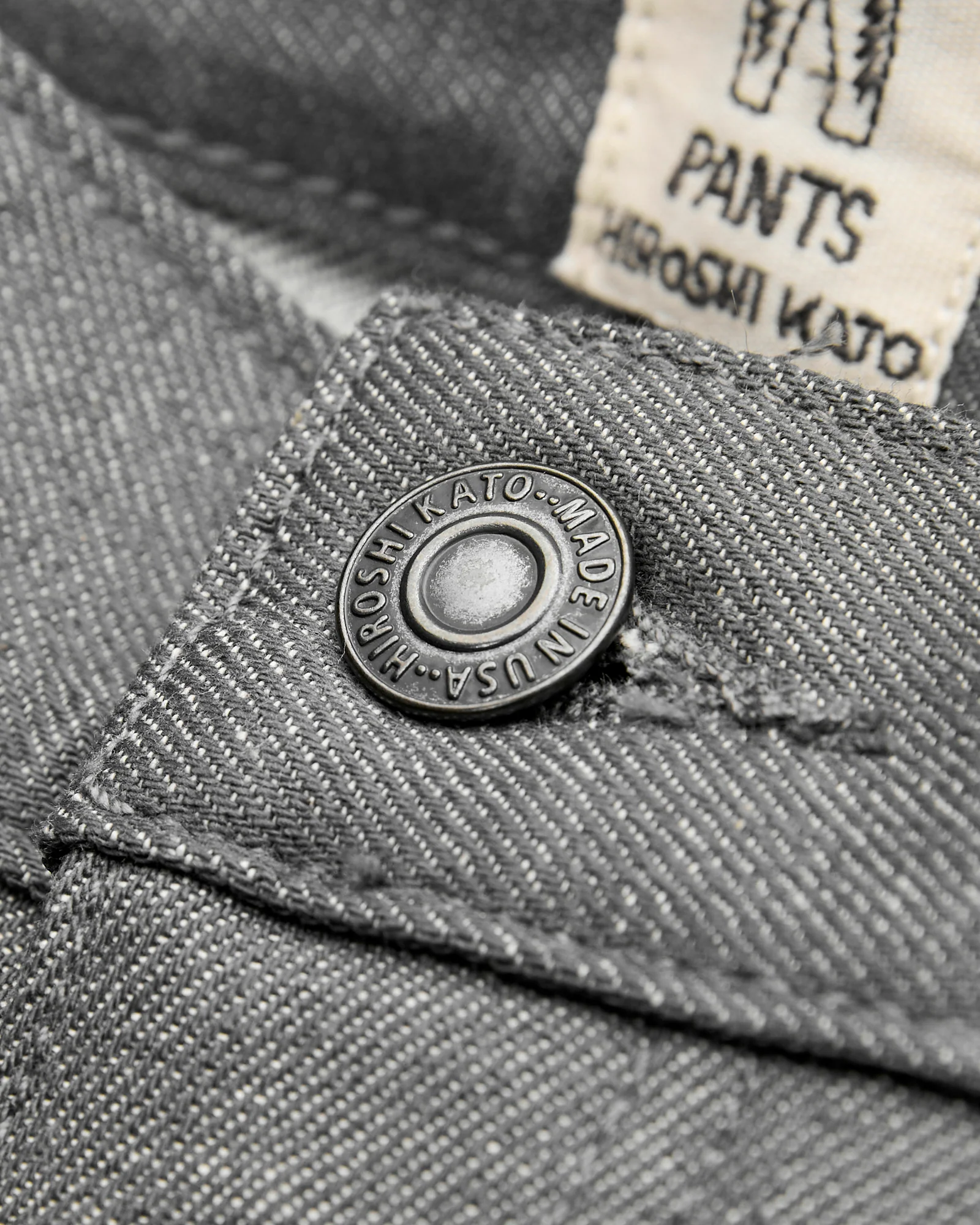 10.5oz Grey Stretch Selvedge Denim - Pen Slim - Image 6