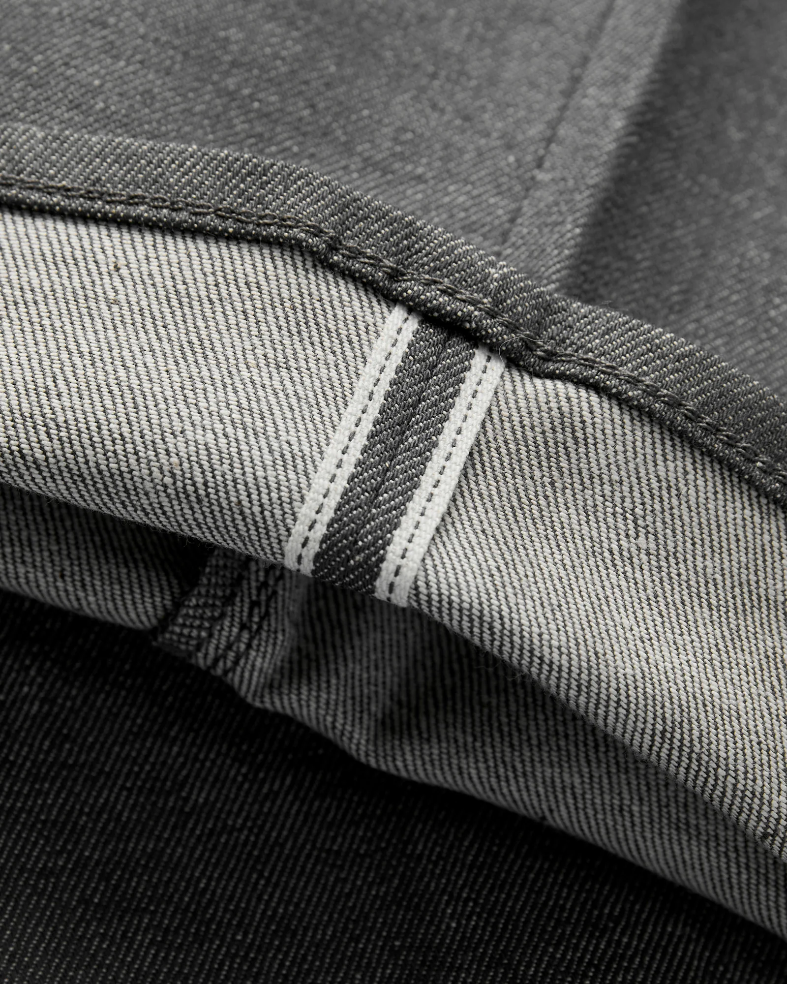 10.5oz Grey Stretch Selvedge Denim - Pen Slim - Image 8