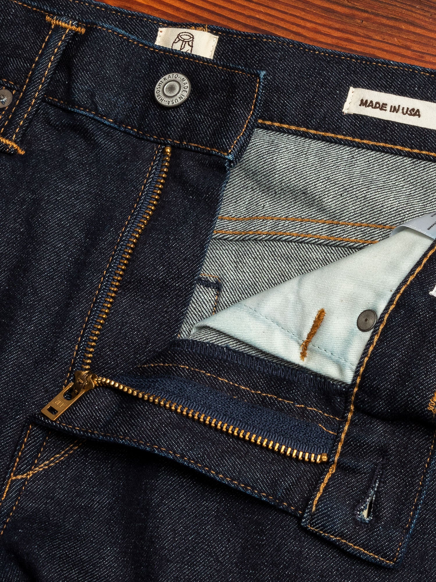 10.5oz Indigo Rinsed Stretch Selvedge Denim - Hammer Straight - Image 6