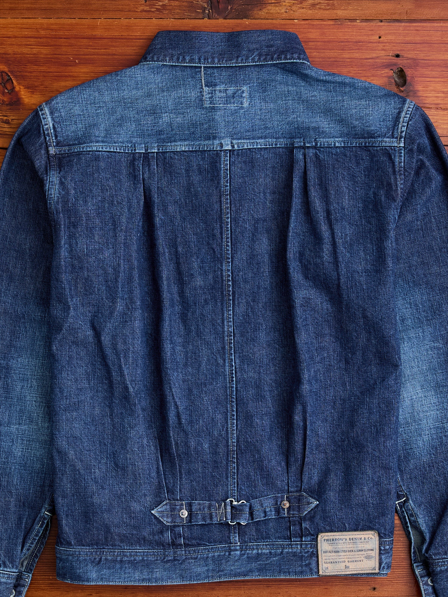 10.5oz Selvedge Denim Miner's Jacket in Washed Indigo - Image 14