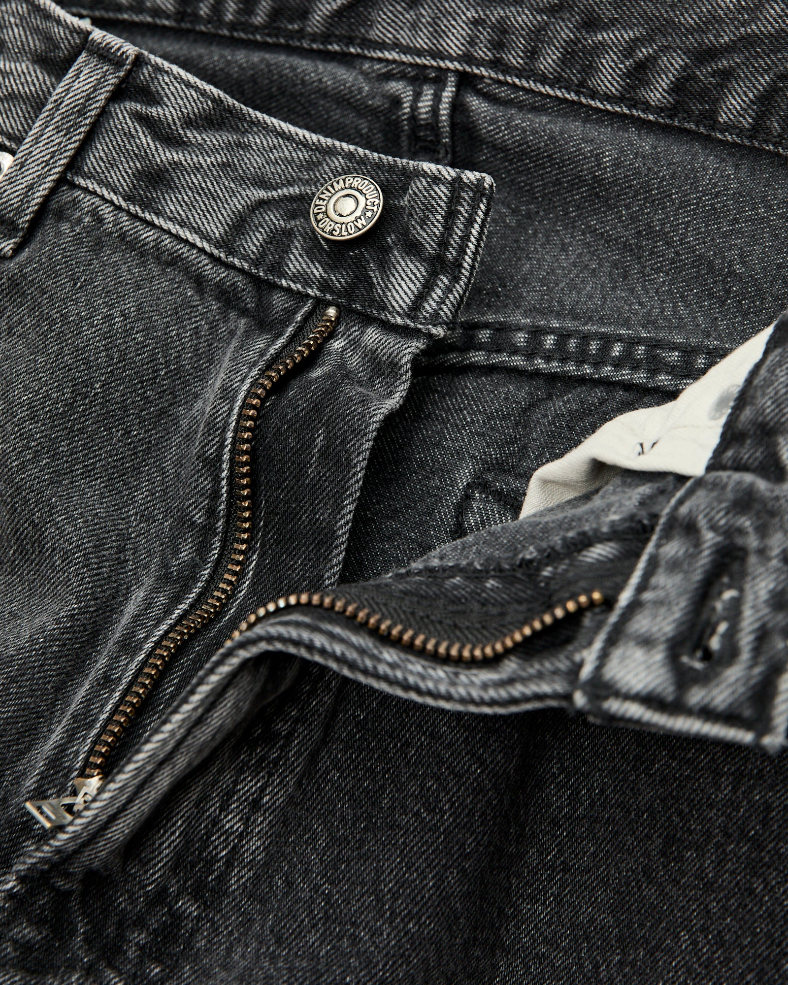 100 "Black Stone Wash" 13oz Denim - Super Dad Wide Fit - Image 9