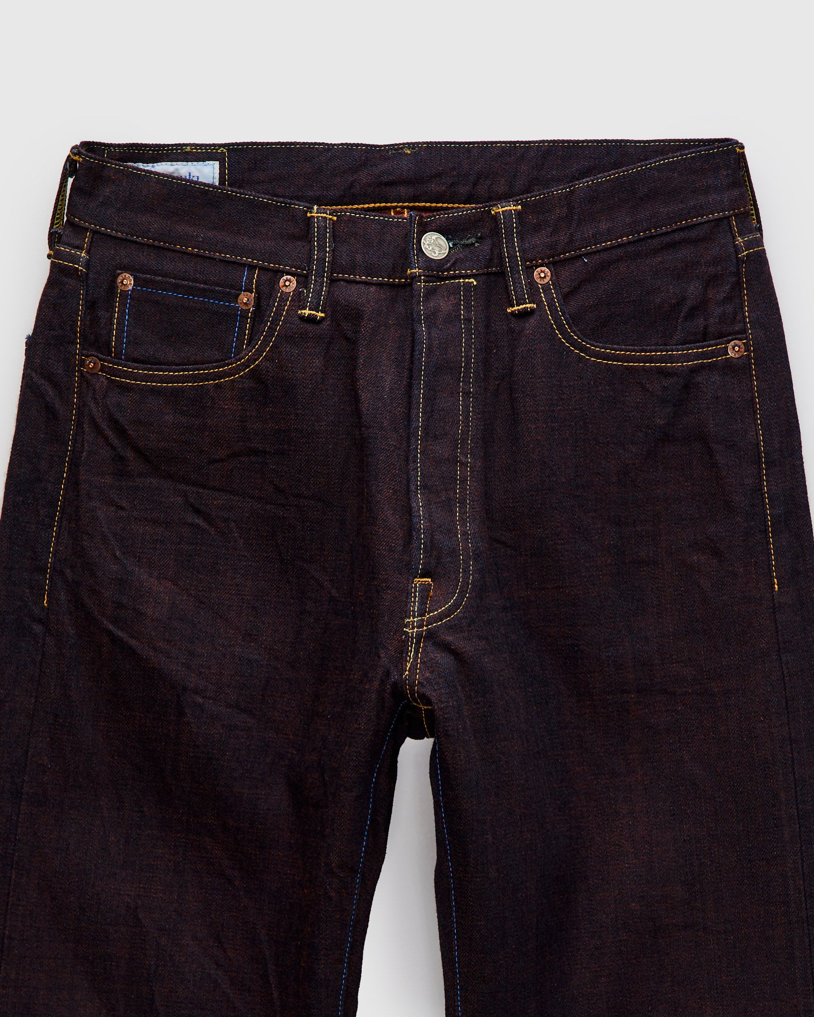 103KH "Kakishibu" Persimmon Weft 14.5oz Selvedge Denim - Loose Straight Fit - Image 5