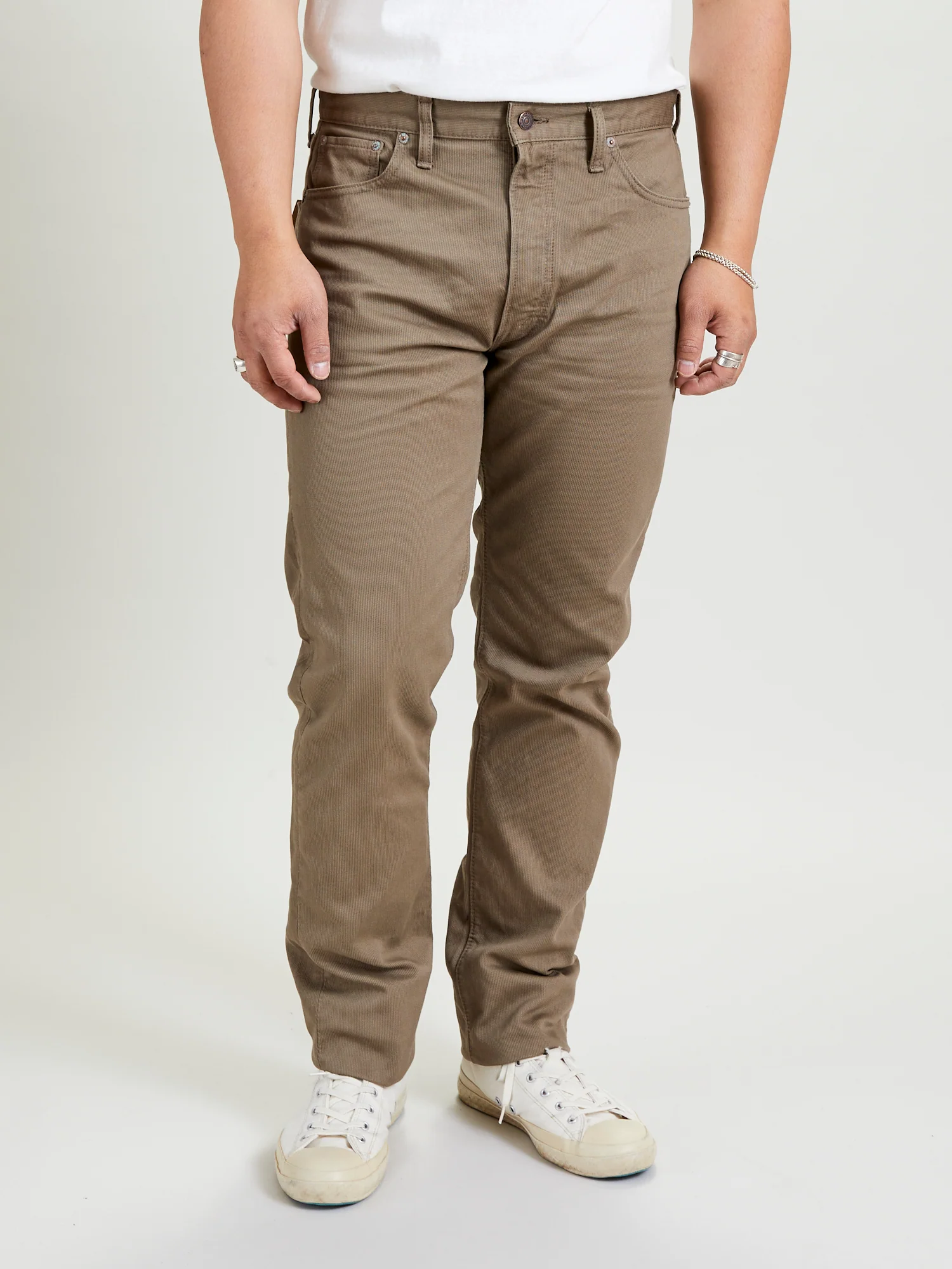 107 Ivy Fit Cotton Pique Pants in Dusty Olive - Image 2