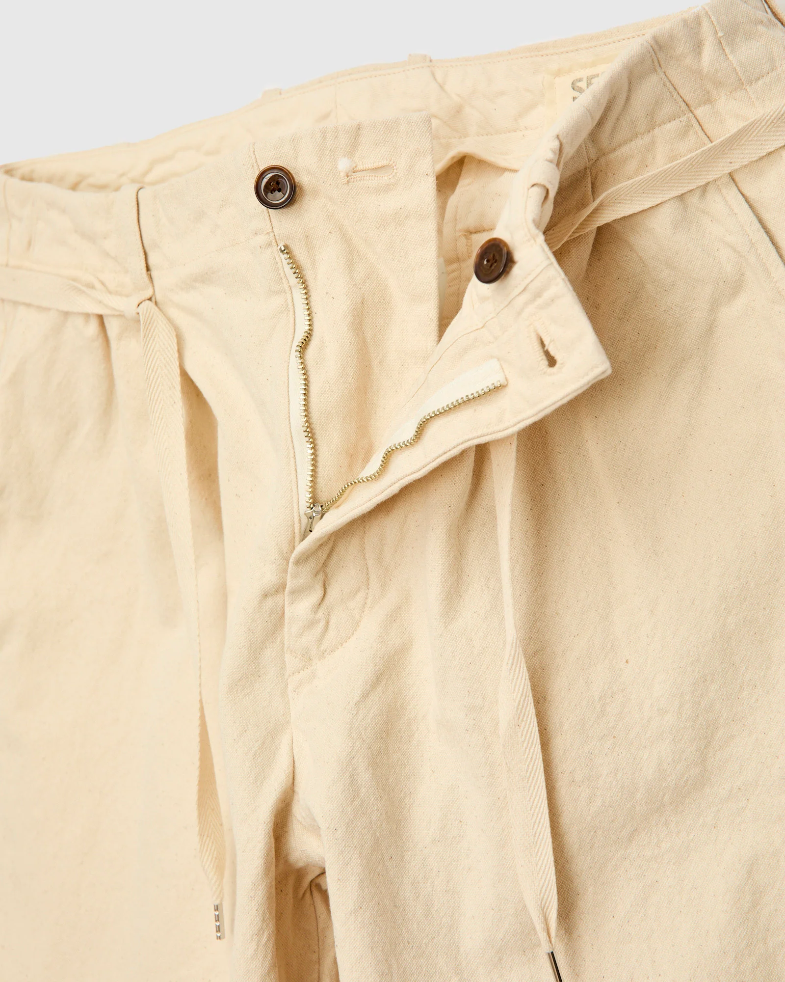 10oz Canvas 2Tuck Tapered Pants in Natural - Image 6