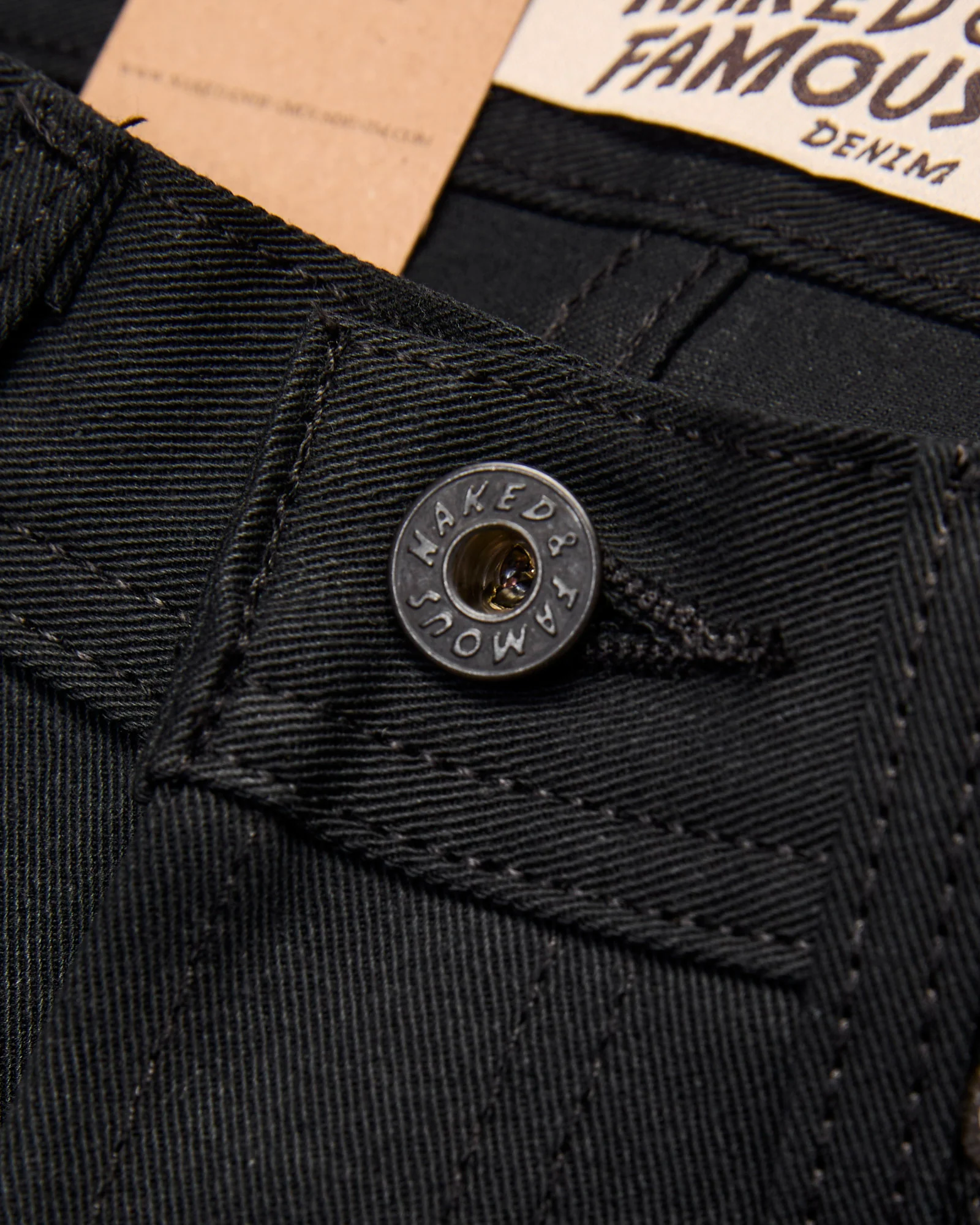 10oz Selvedge Slacks Black Twill - Weird Guy Fit - Image 6