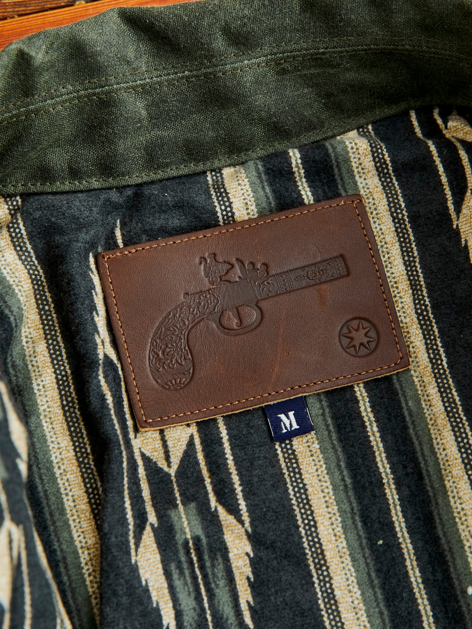 10oz Waxed Canvas Riders Jacket in Olive - Image 13