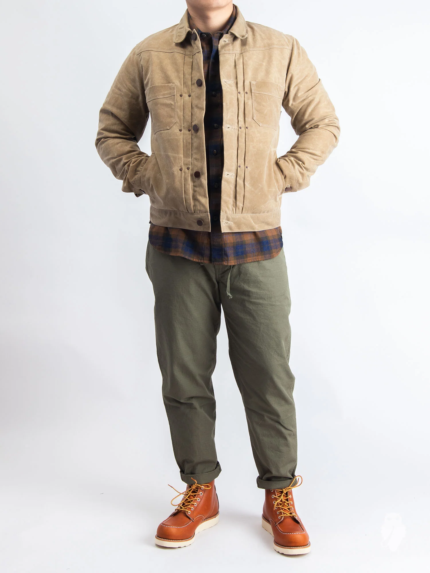 10oz Waxed Canvas Riders Jacket in Tobacco - Image 13
