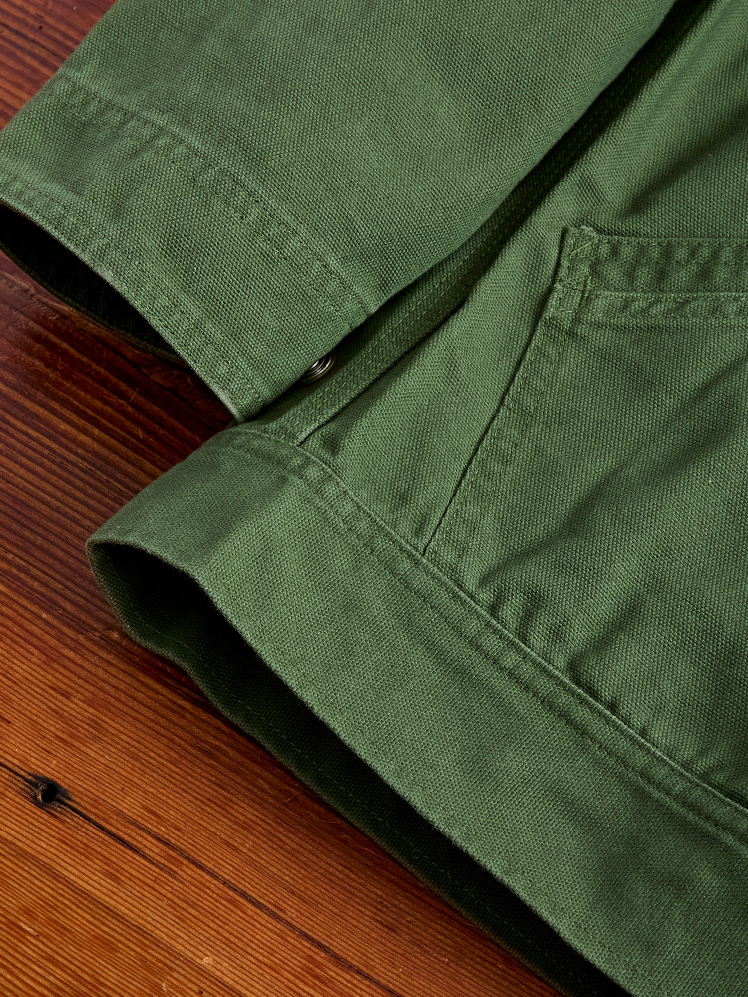 11.5oz Cotton Canvas Work Jacket in Moss Green - Image 7
