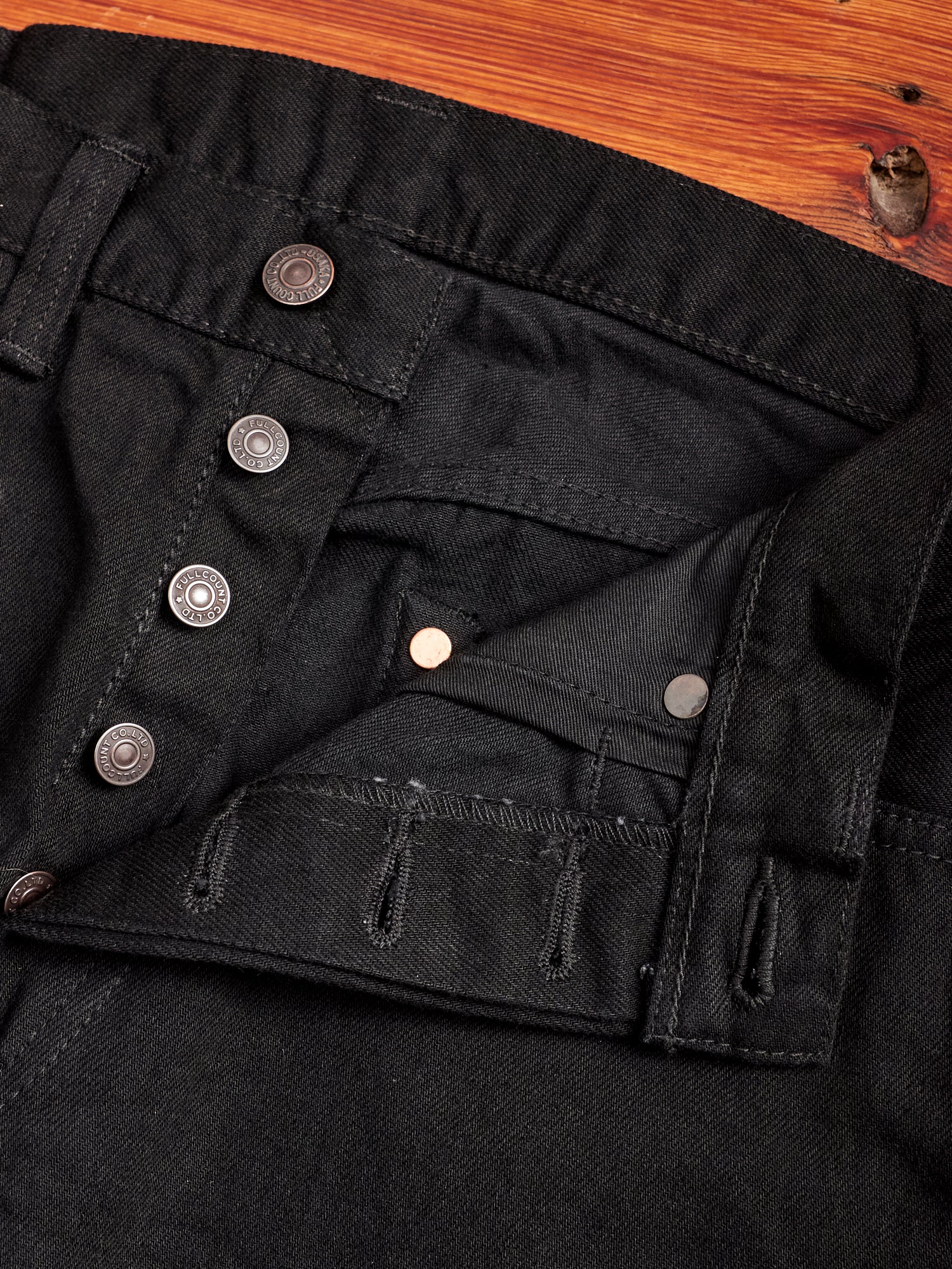 1109BKBK 13.5oz Double Black Selvedge Denim - Slim Fit - Image 7