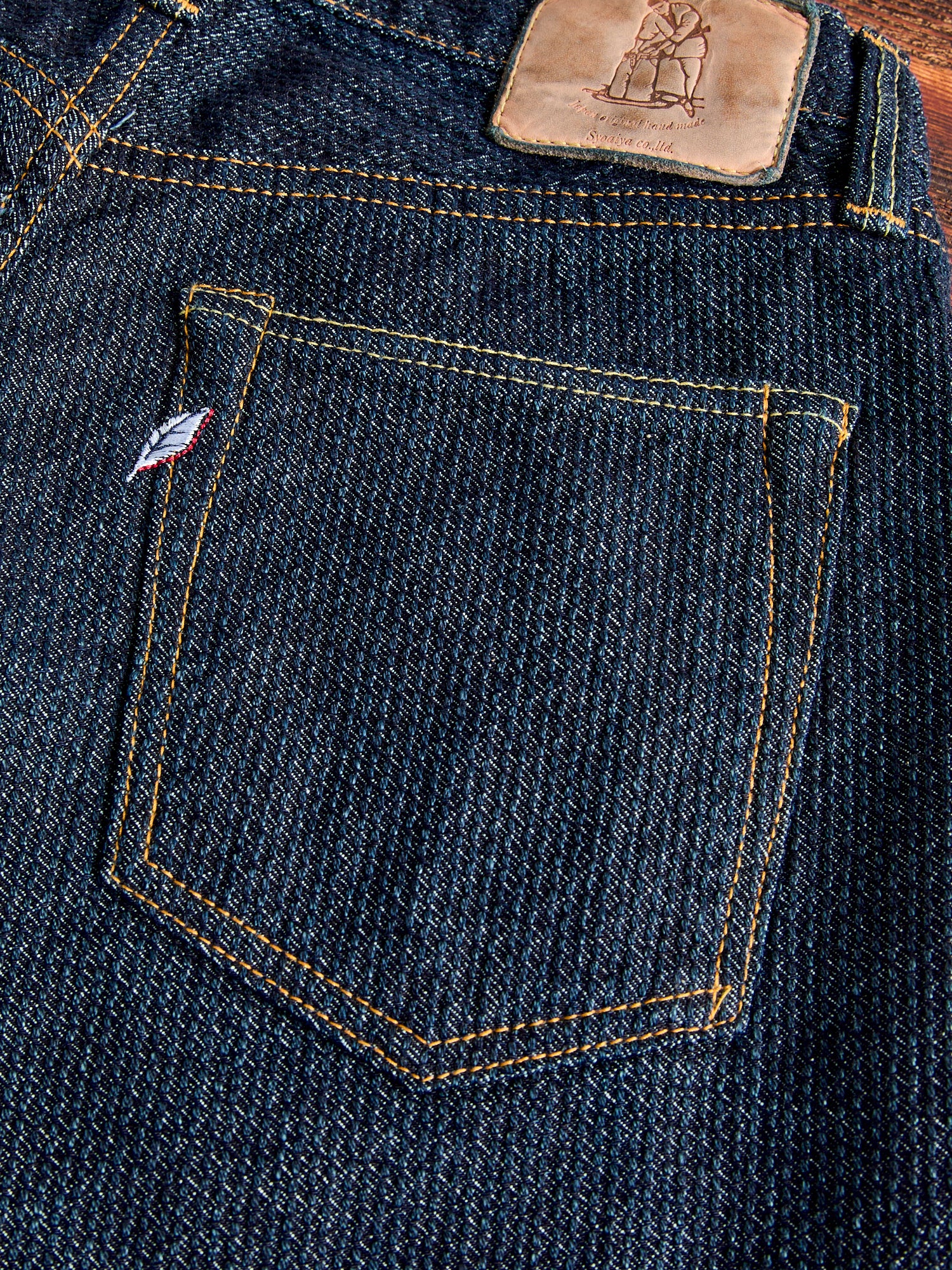 1170-2-ID Indigo Sashiko Denim - Relaxed Tapered Fit - Image 10
