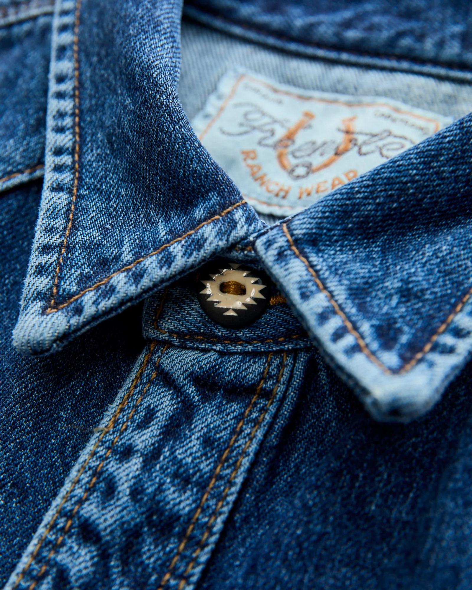 11oz Modern Western Shirt in Stonewash Indigo - Image 4