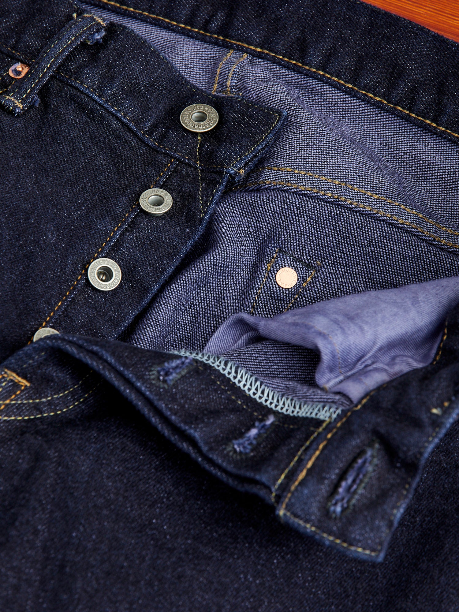 122S-VIOLET "Violet Weft Stretch" 15oz Stretch Selvedge Denim - Relaxed Tapered Fit - Image 9