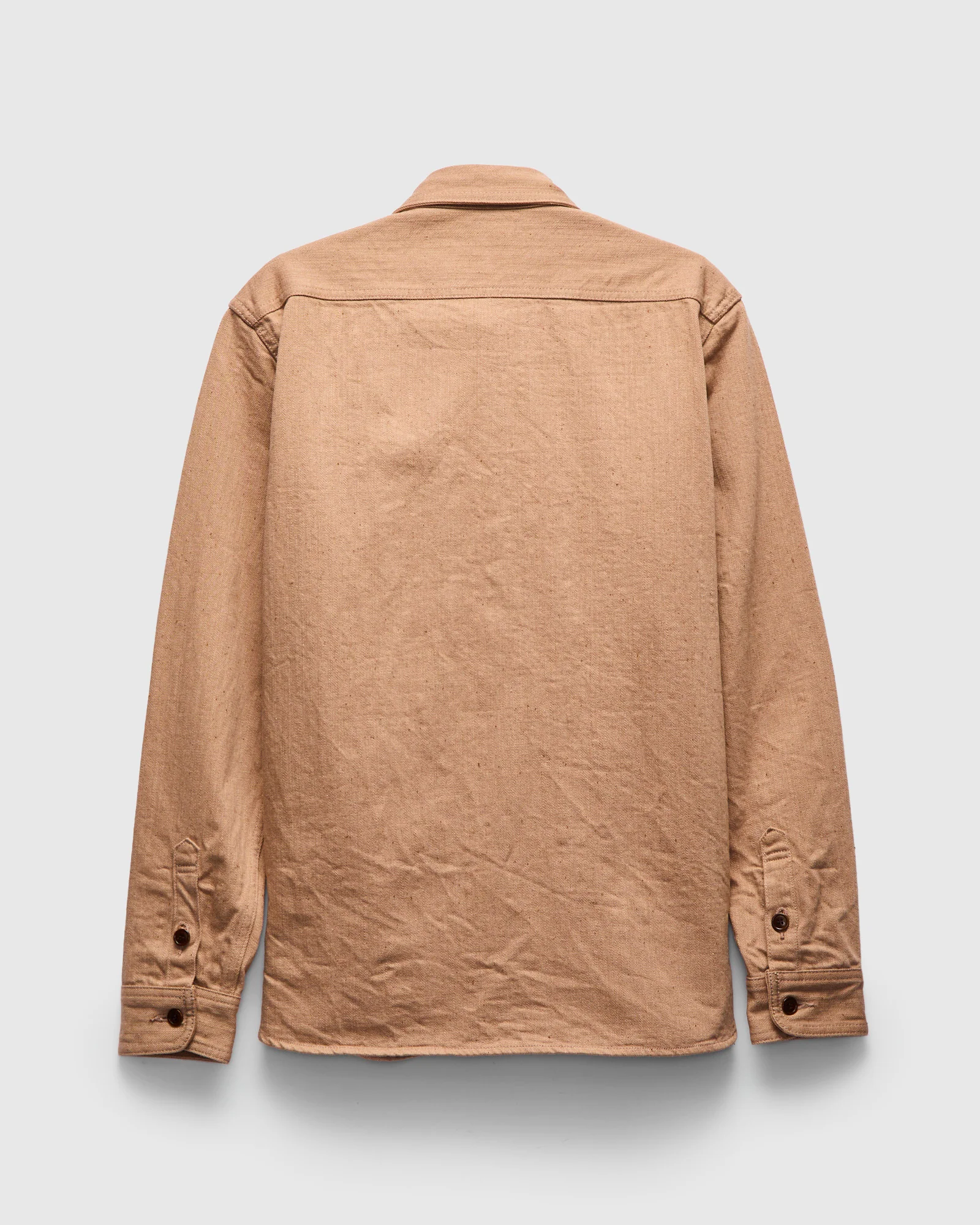 "Fox Cotton" Work Shirt in Brown - Image 3