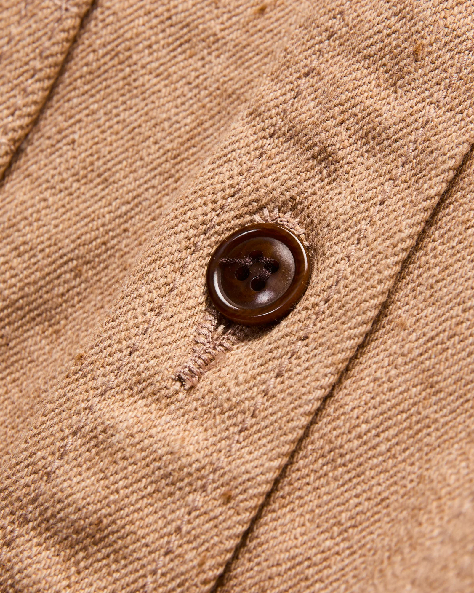 "Fox Cotton" Work Shirt in Brown - Image 5