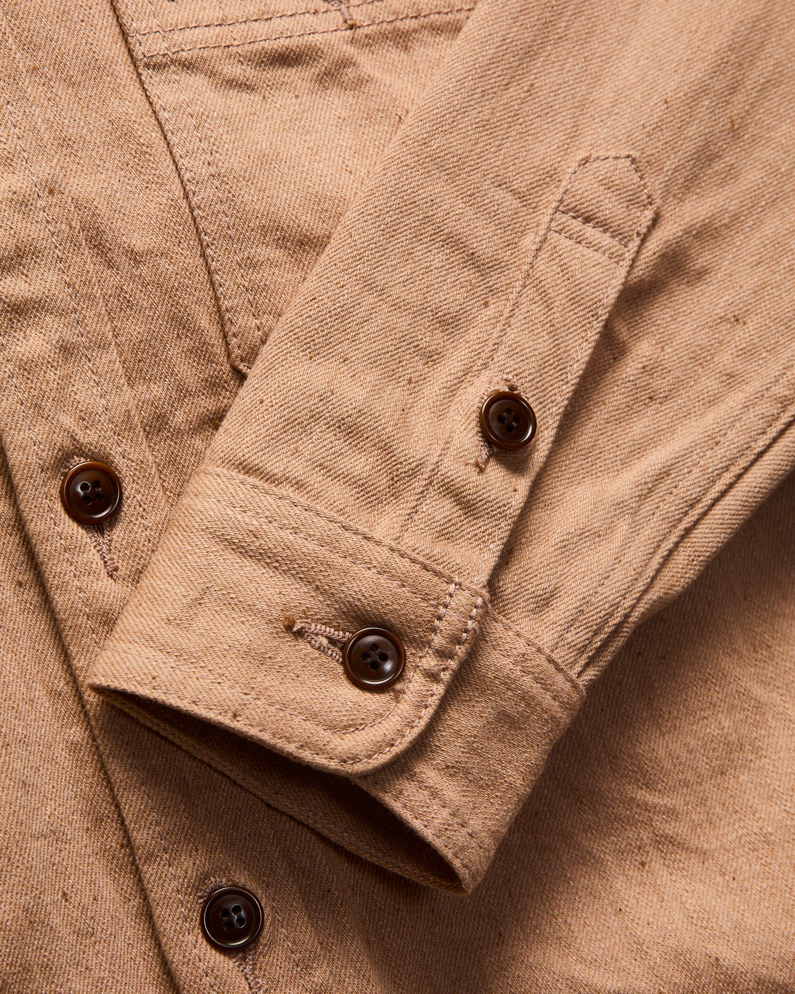"Fox Cotton" Work Shirt in Brown - Image 7