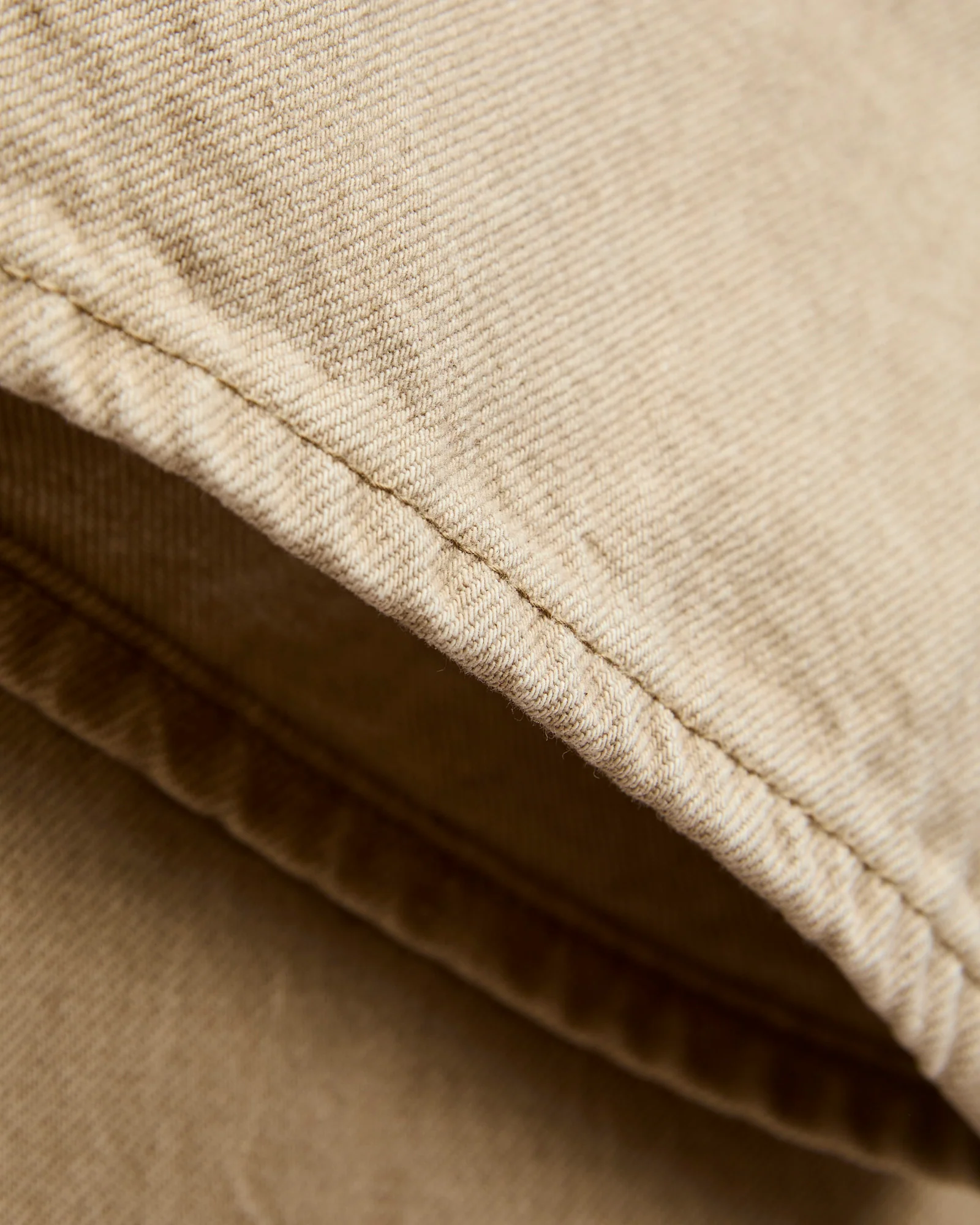 13.5oz Beige Garment Dyed Denim - 50s Straight Fit - Image 7