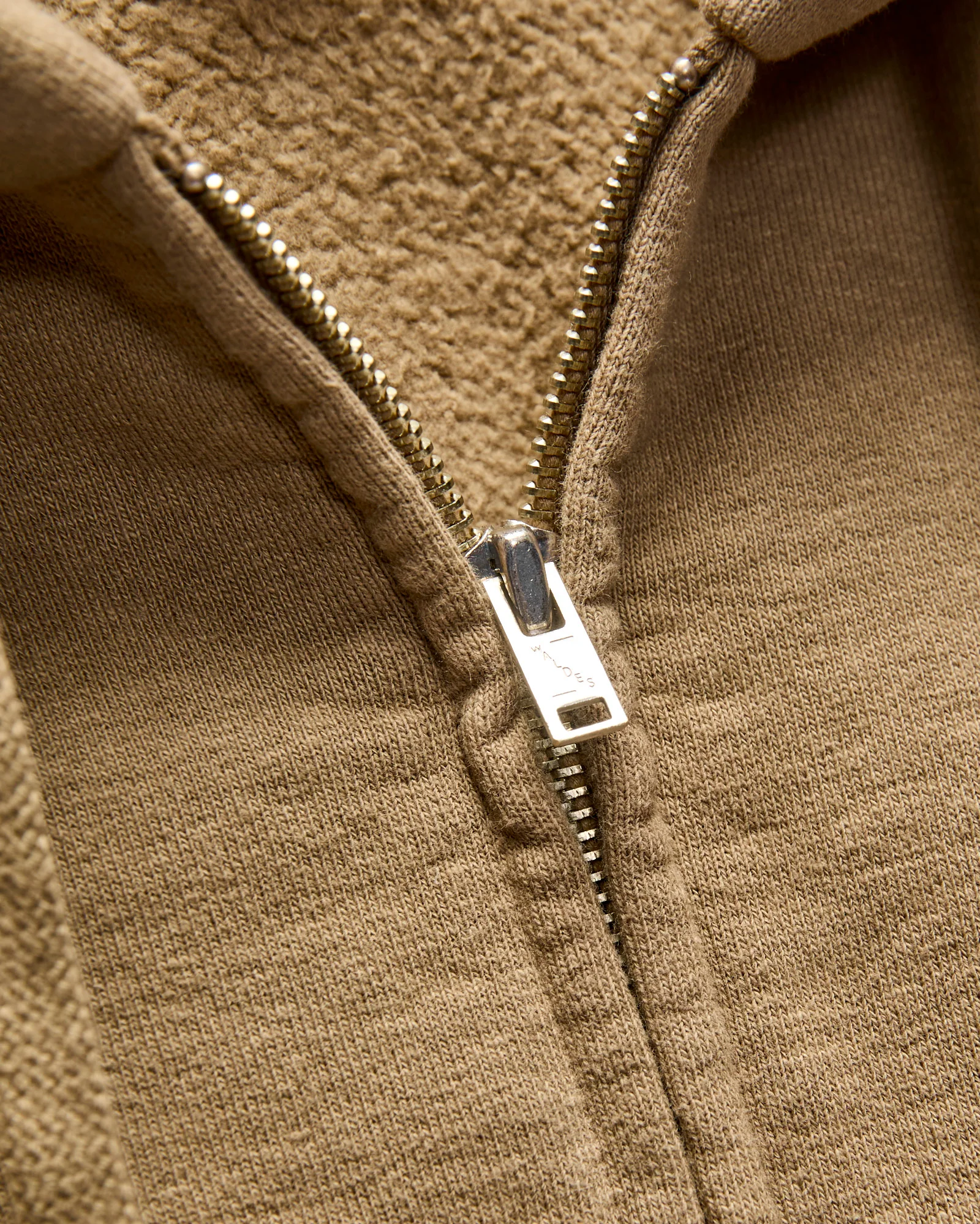 13.5oz Heavyweight Zip Hoodie in Beige - Image 4