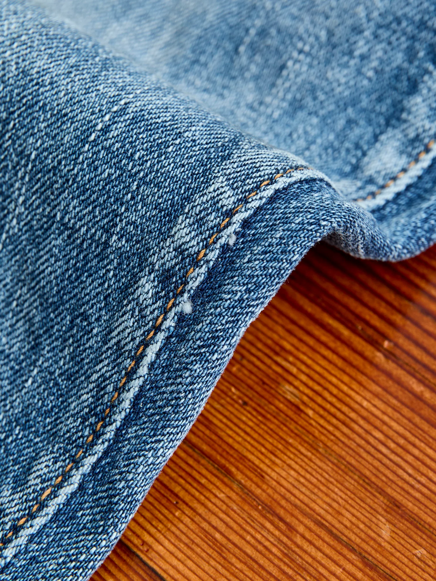 0105SS "Dartford" 11.5oz Washed Selvedge Denim - Wide Fit - Image 7