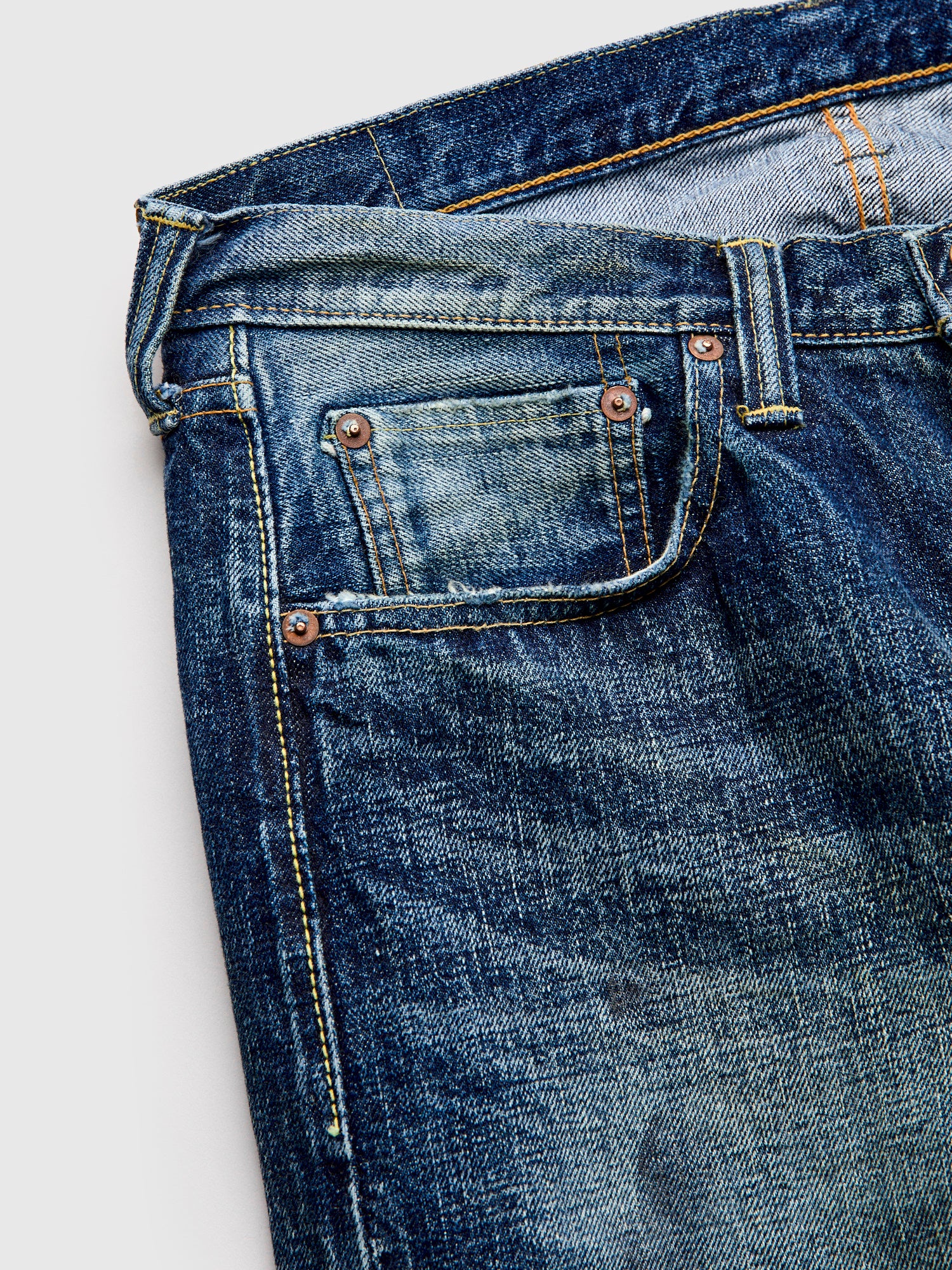 1345-1101 "Fear of Dark" 15.5oz Selvedge Denim - Classic Straight Fit - Image 8