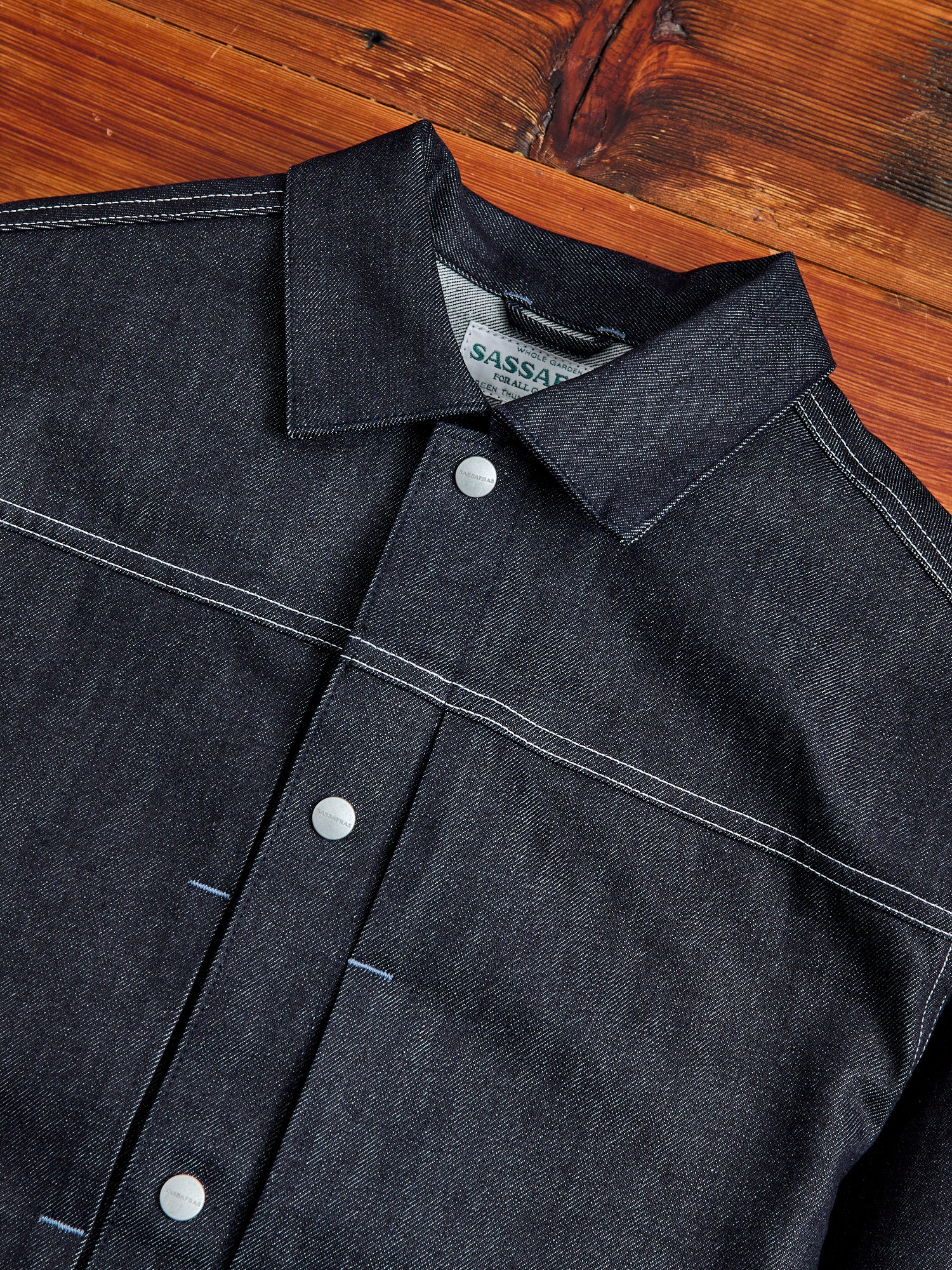 13oz Slub Denim Gardeners Jacket in Indigo - Image 5