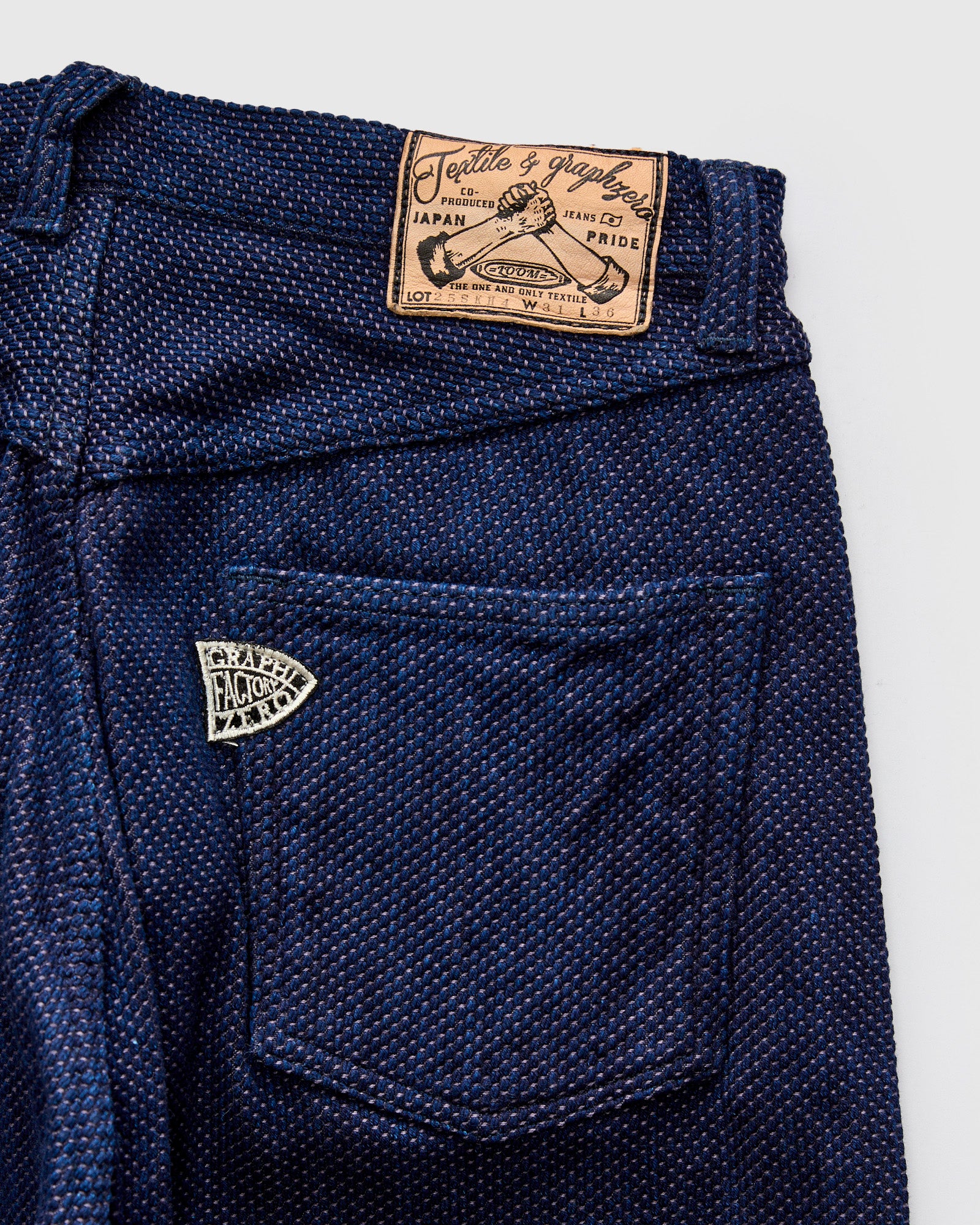 14.5oz Double-Yarn Sashiko Selvedge Jeans - Loose Straight Fit - Image 3