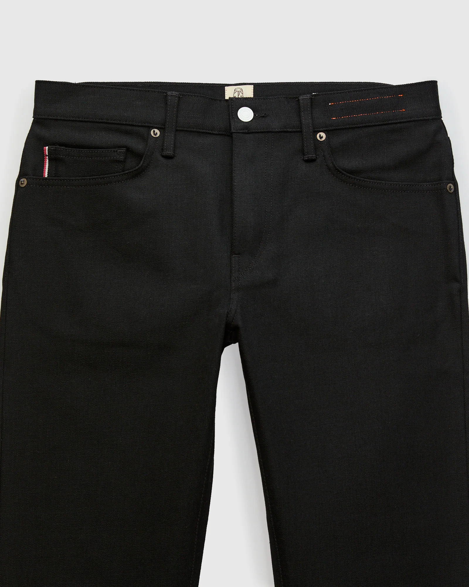 14oz Black Stretch Selvedge Denim - Hammer Straight - Image 5