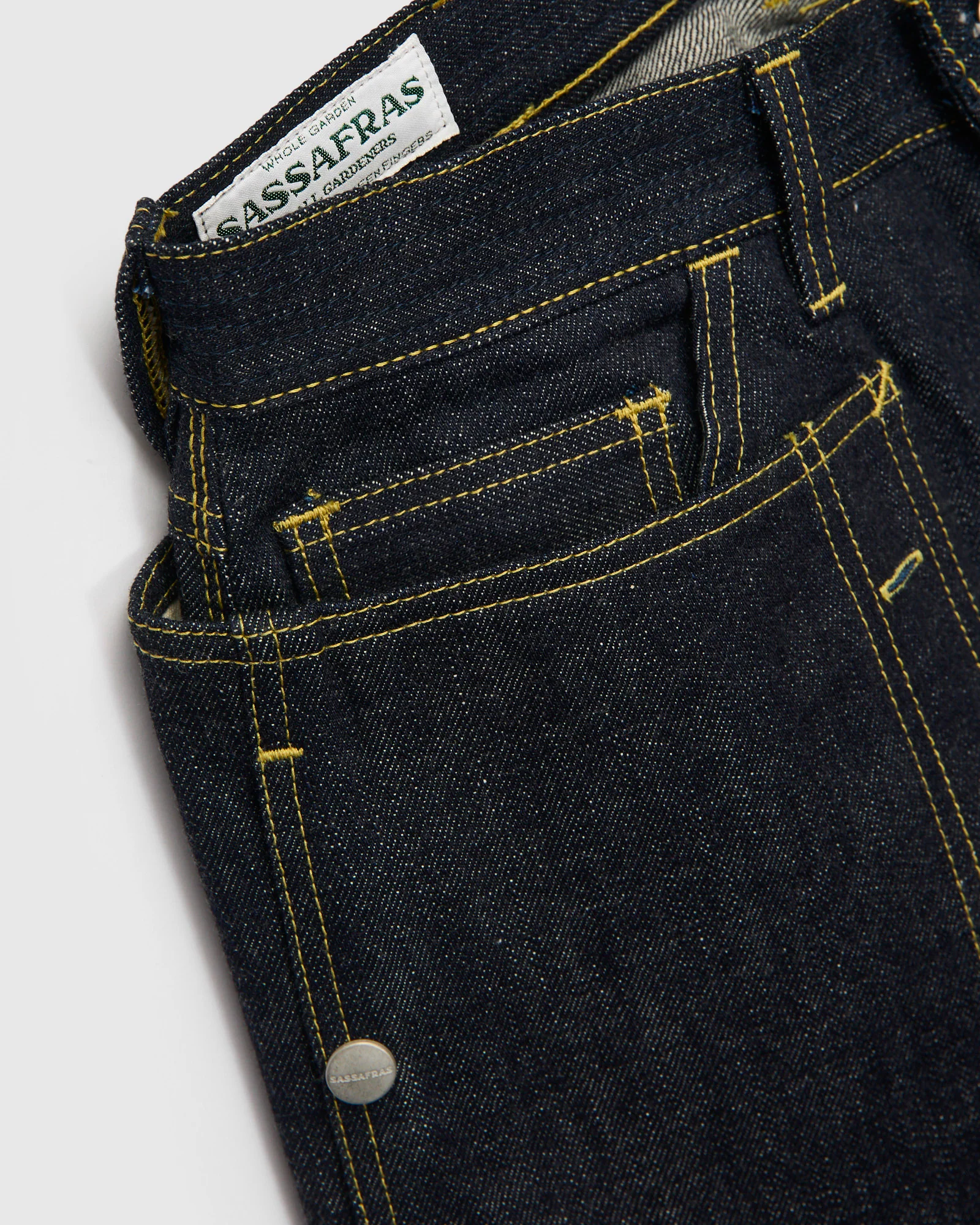 14oz Selvedge Denim Fall Leaf R Pants in Indigo - Image 6