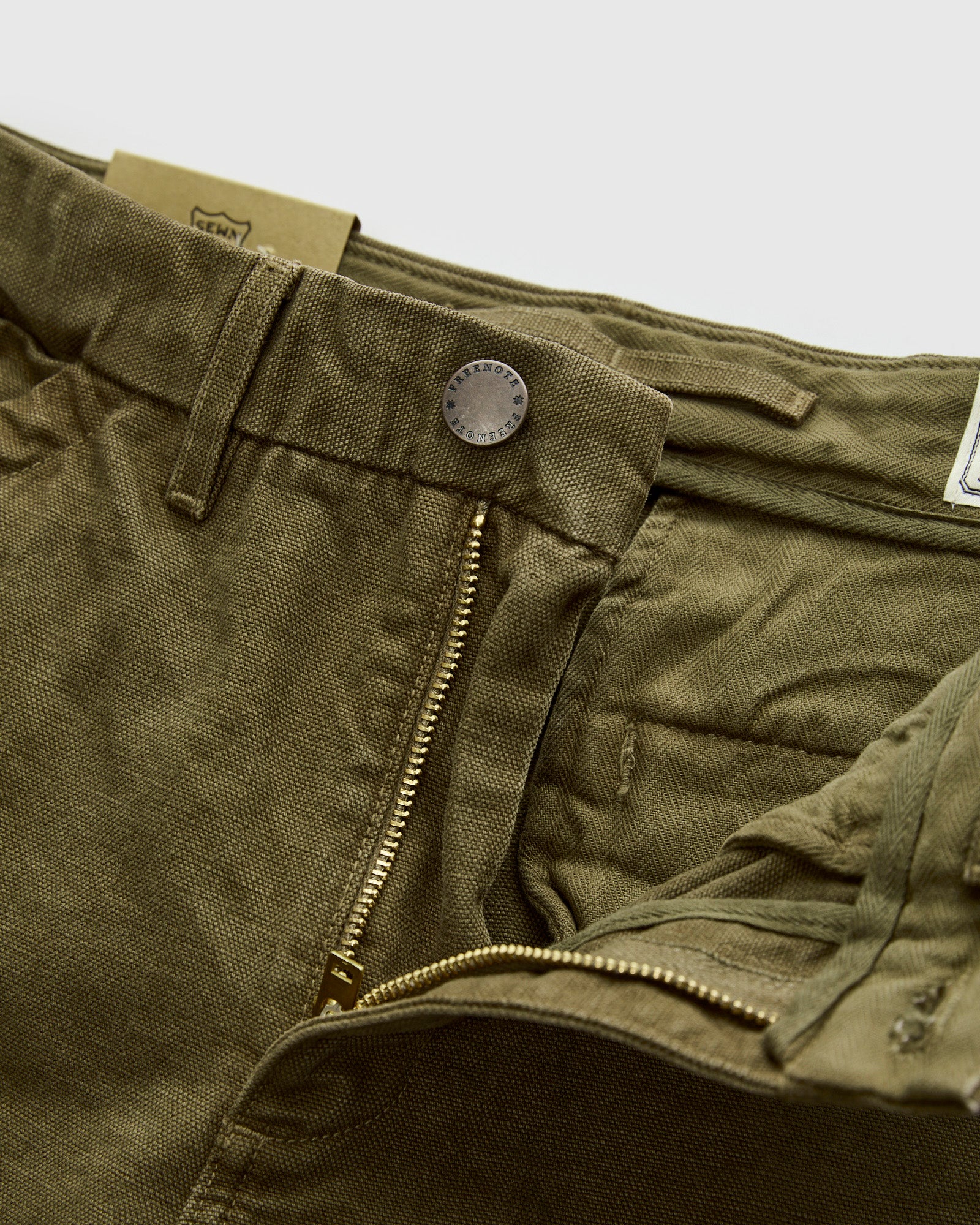 14oz Slub Workers Chino in Army - Image 7