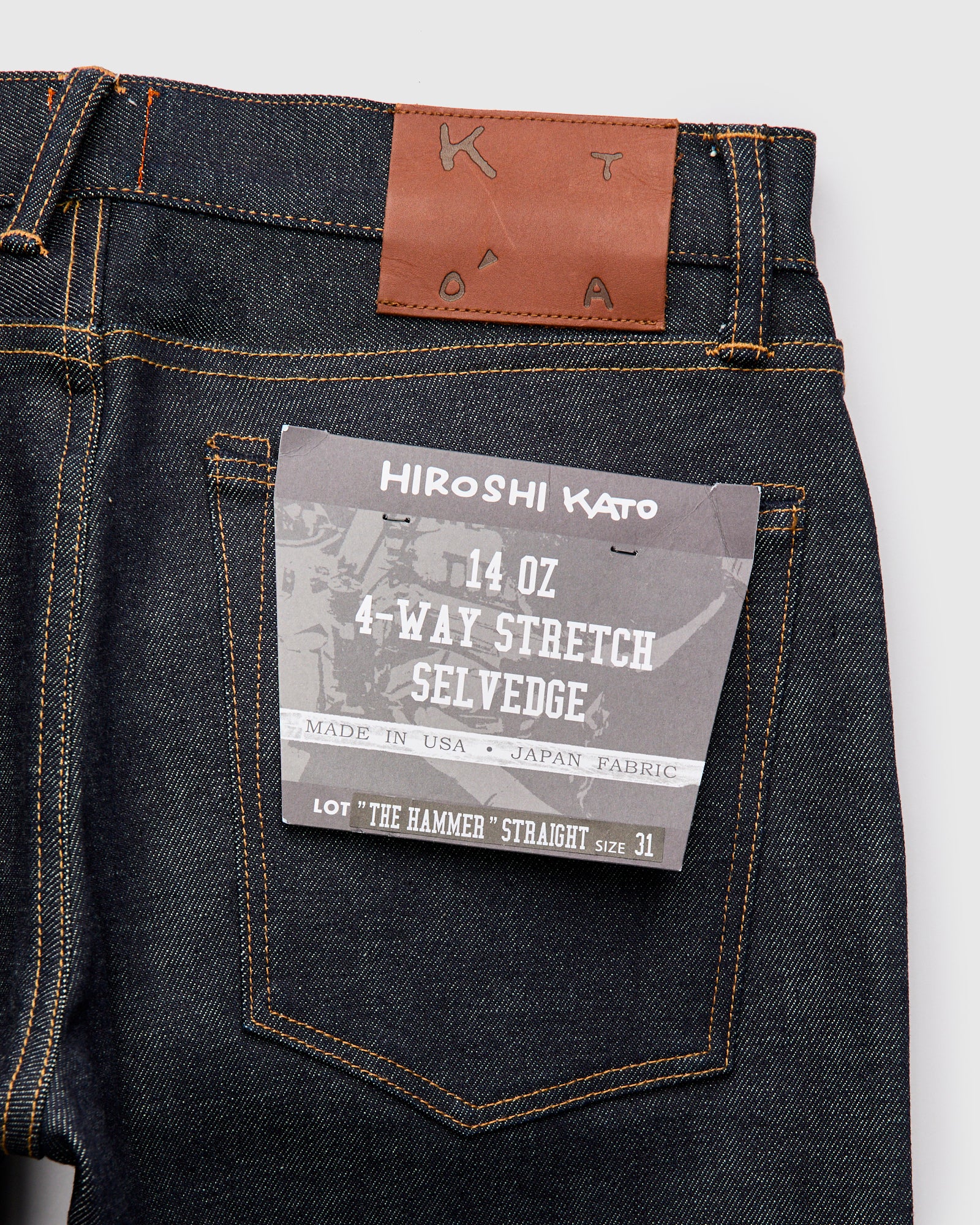 14oz Indigo Stretch Selvedge Denim - Hammer Straight - Image 4