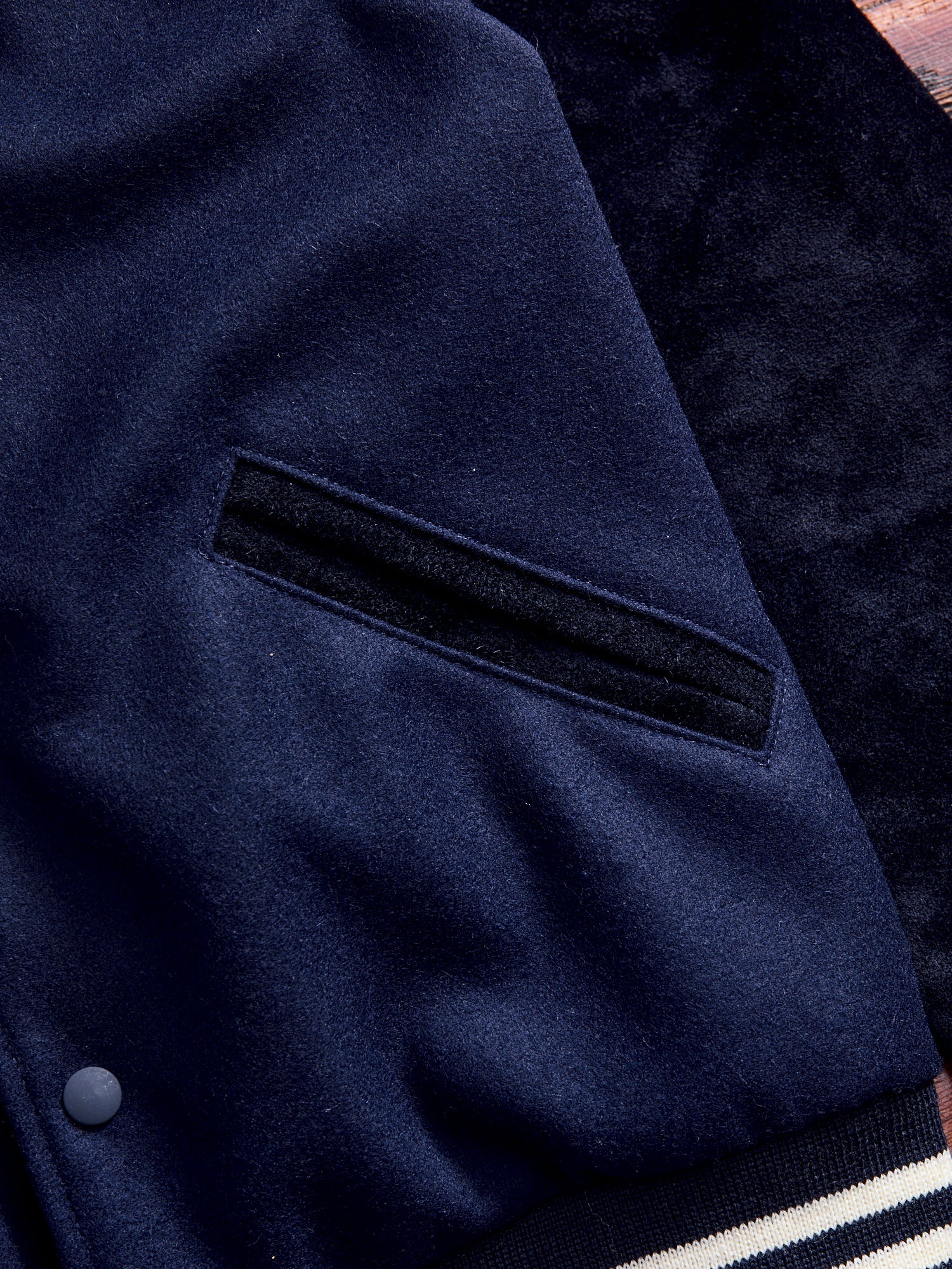 "15th Anniversary" Varsity Jacket in Indigo Roughout - Image 10