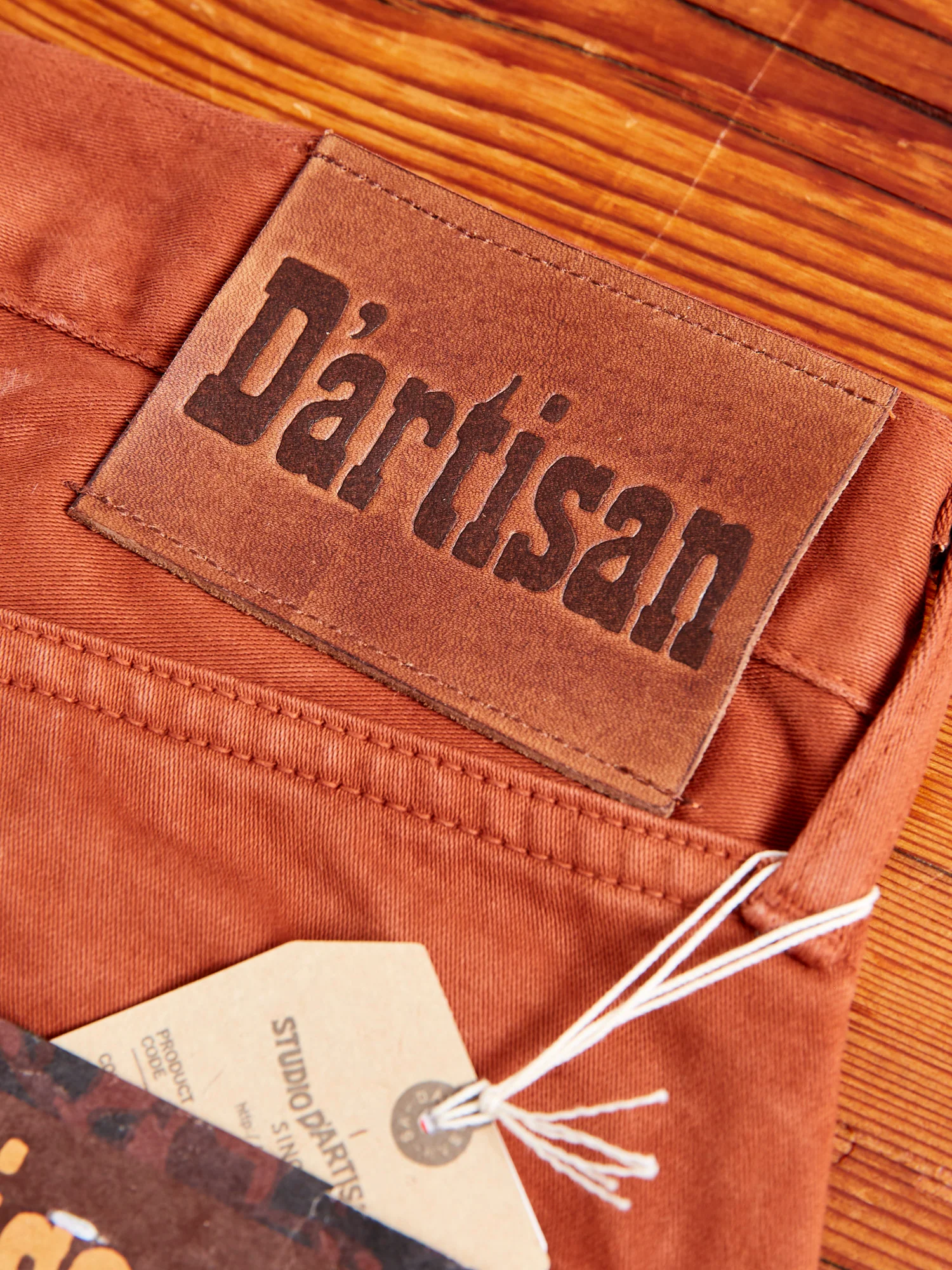 1852S "Brown" Amami Mud Dyed Easterner Jeans - Relaxed Tapered Fit - Image 12