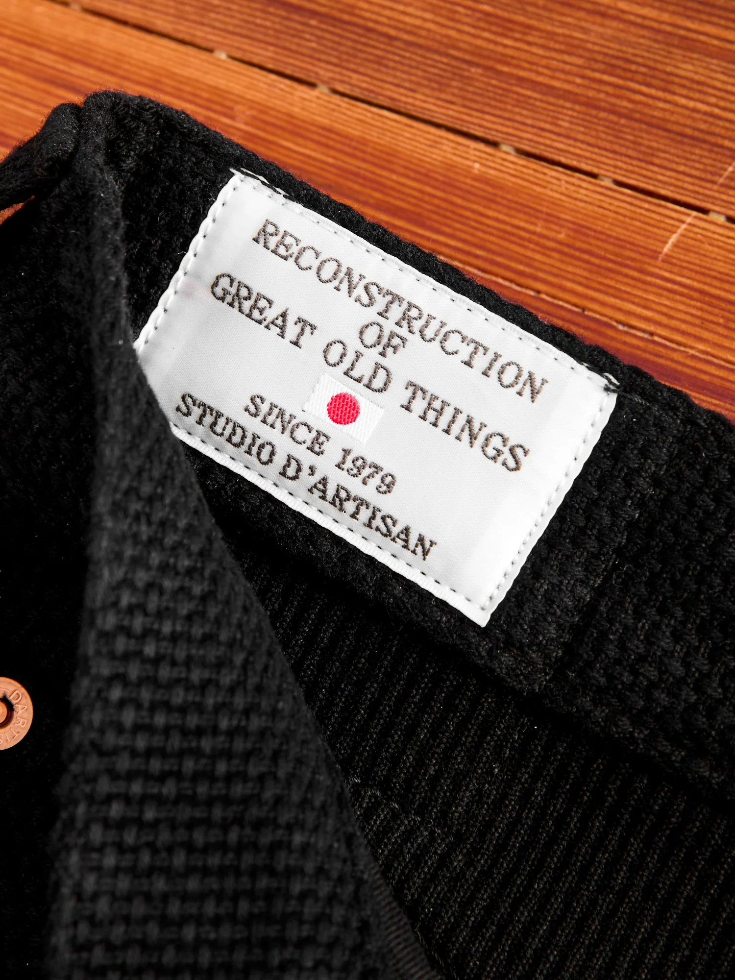 1877S "Kurozome" 14oz Deep Black Selvedge Sashiko Pants - Slim Straight Fit - Image 7