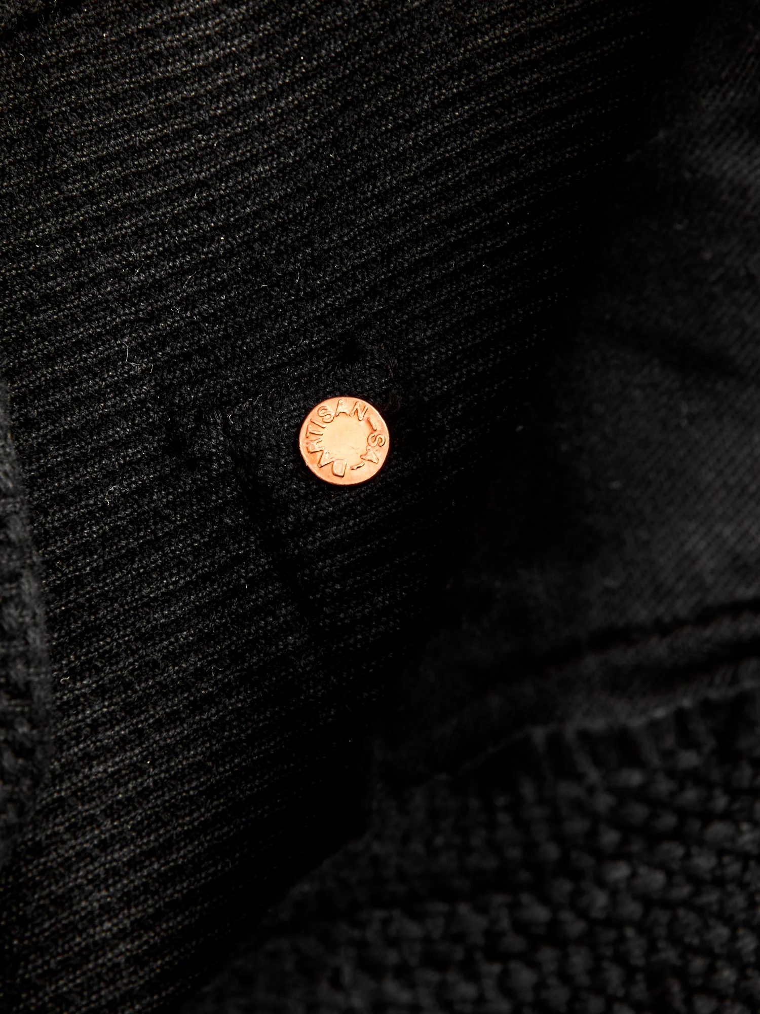 1877S "Kurozome" 14oz Deep Black Selvedge Sashiko Pants - Slim Straight Fit - Image 9