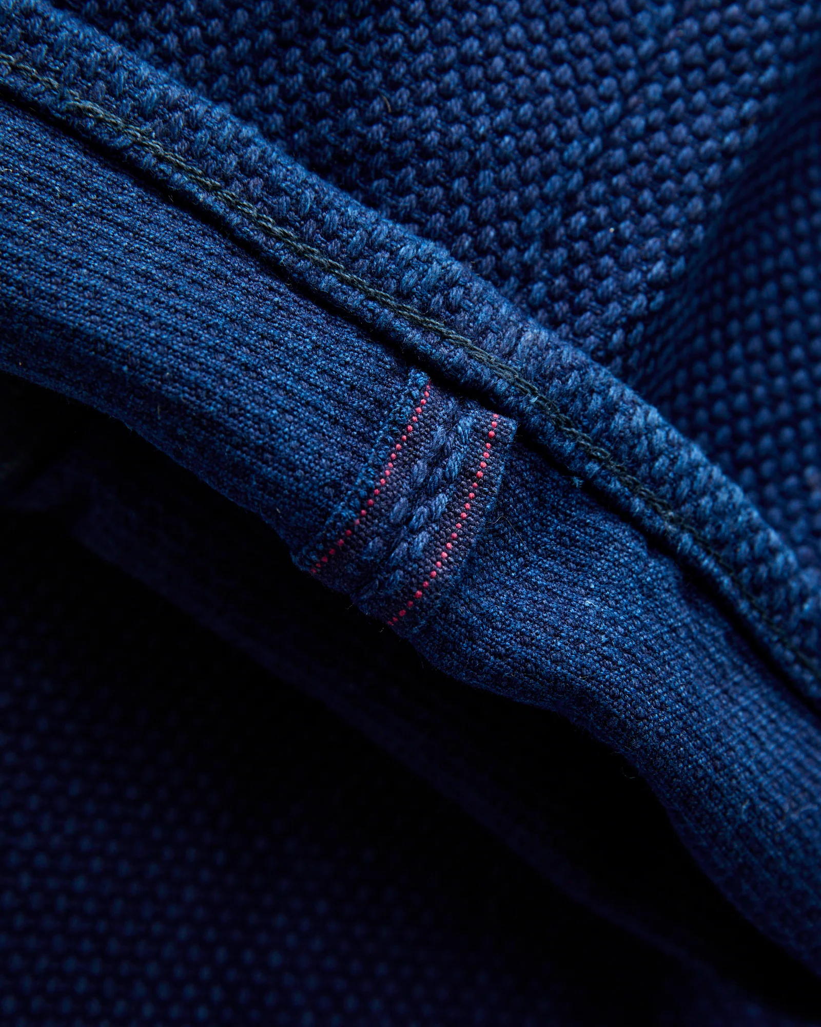 1907S "Kasezome" 14oz Selvedge Sashiko Pants - Regular Straight Fit - Image 7