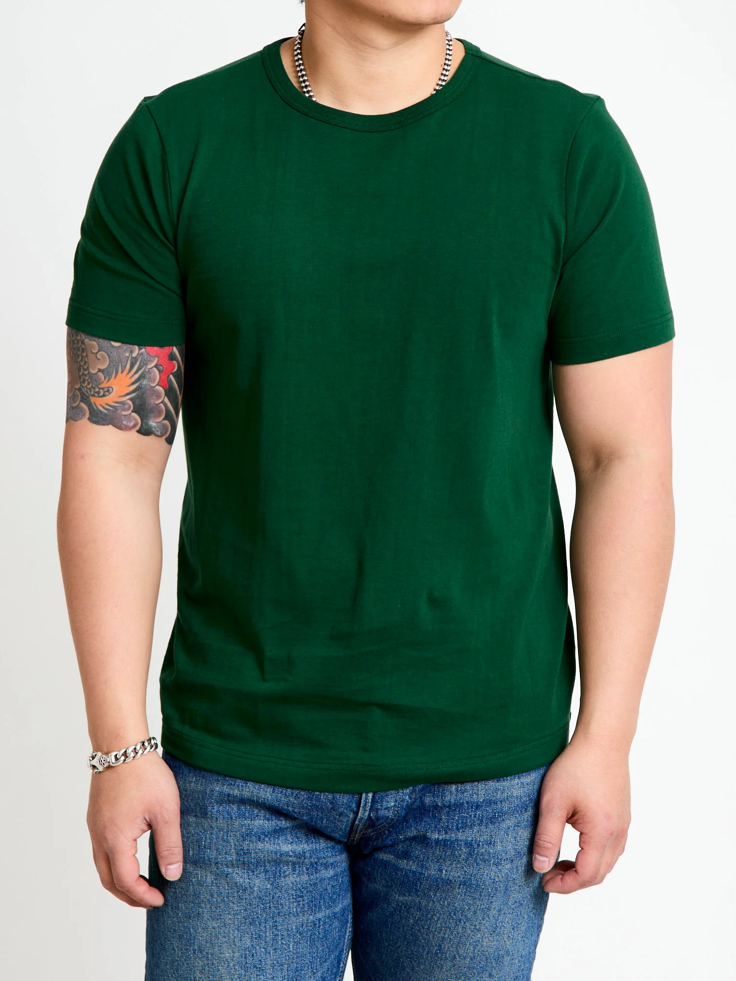1950s "Good Originals" 5.5oz Loopwheel T-Shirt in Classic Green - Image 2