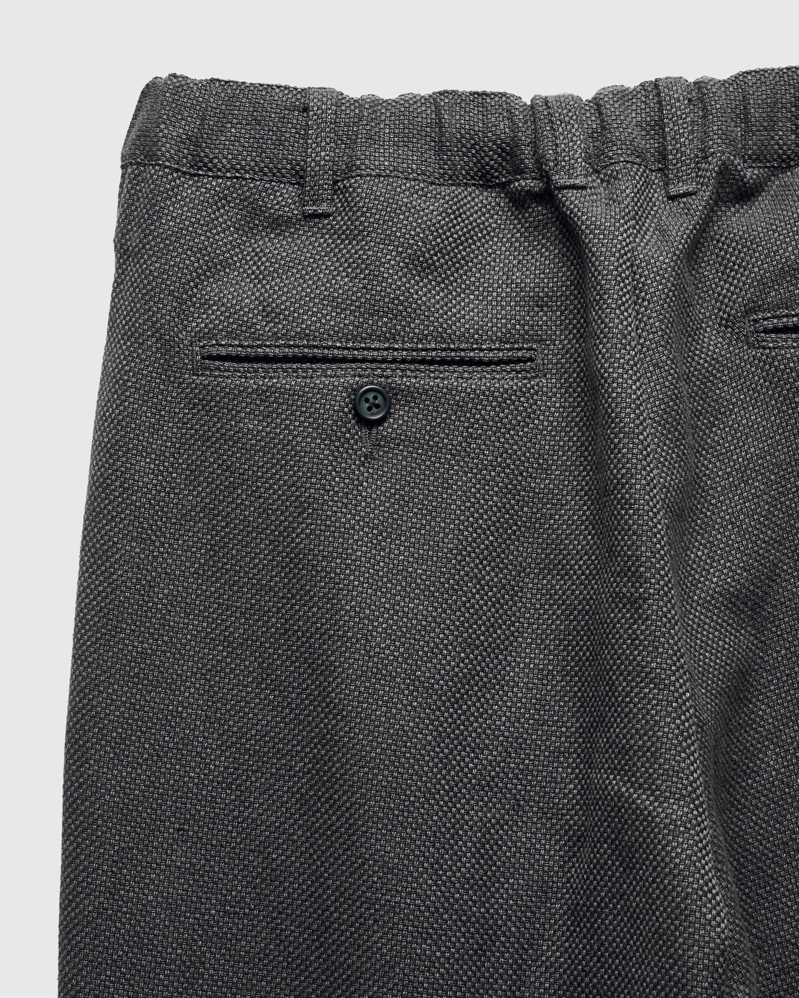 2-Pleats Cotton Linen Relax Trousers in Grey - Image 4