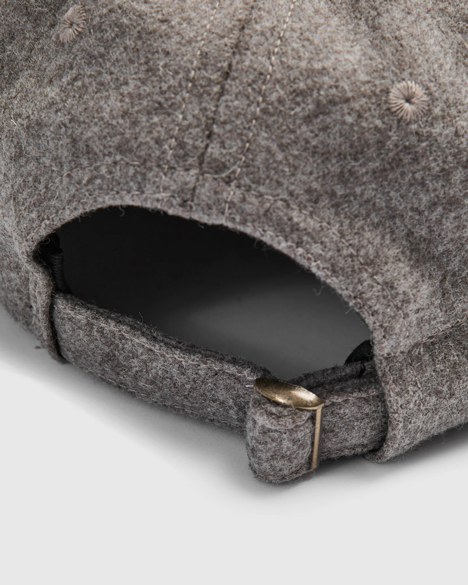 2-Tone Baseball Hat in Oatmeal & Red Oak Wool - Image 5
