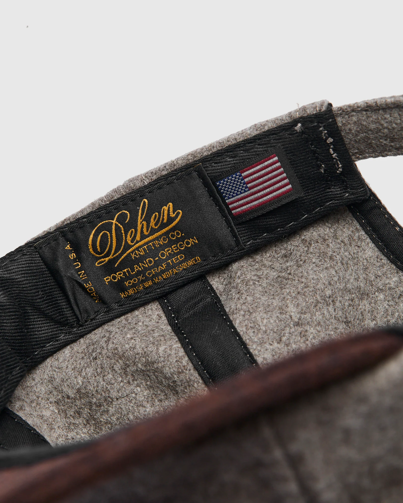 2-Tone Baseball Hat in Oatmeal & Red Oak Wool - Image 6
