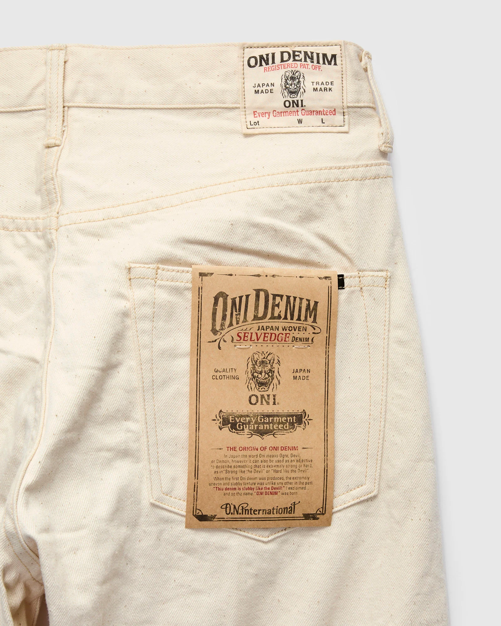 200-ECRU "Organic Cotton" 12.4oz Selvedge Denim - Wide Straight Fit - Image 4