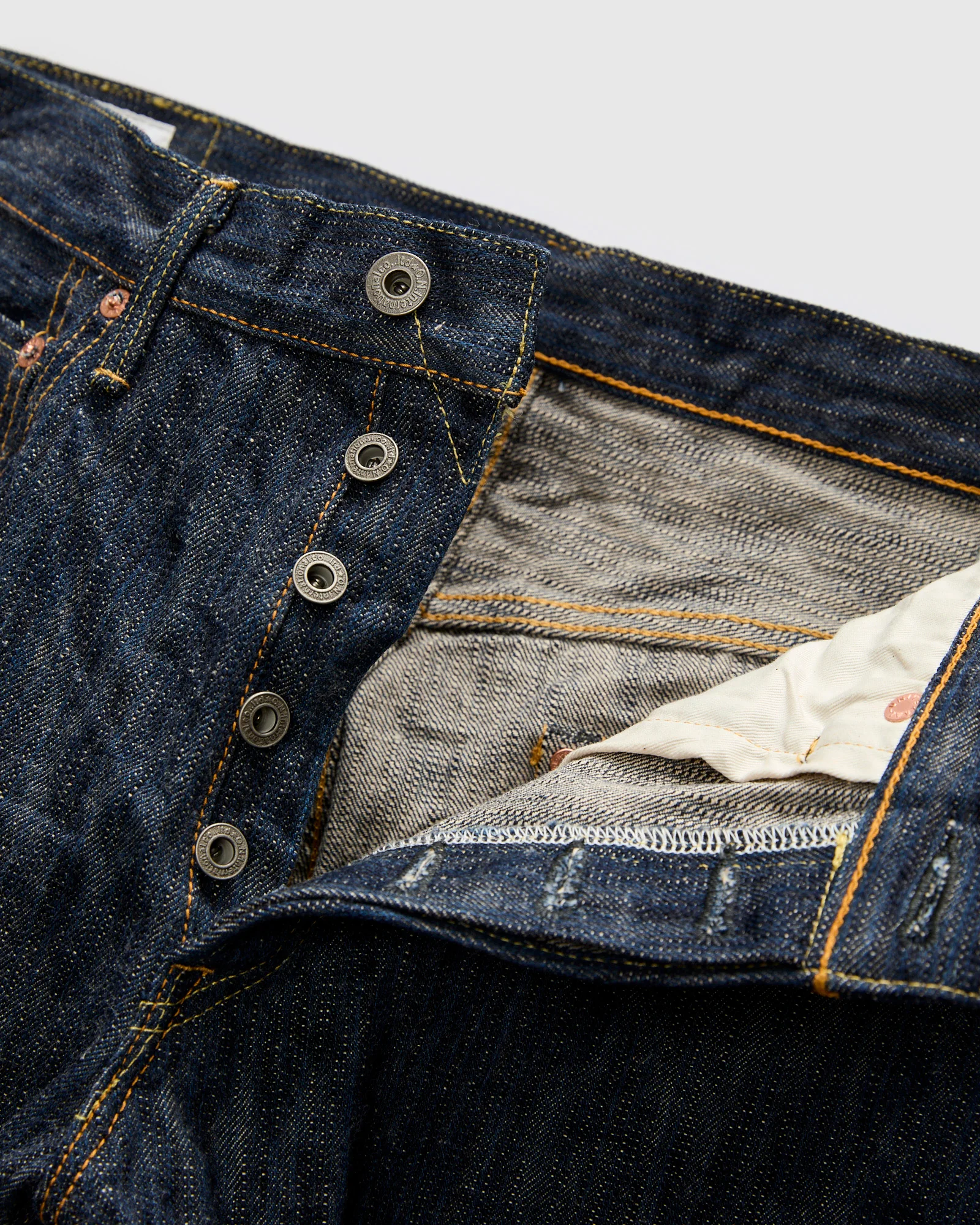 200 "Kase" 16oz Natural Indigo Selvedge Denim - Wide Straight Fit - Image 7