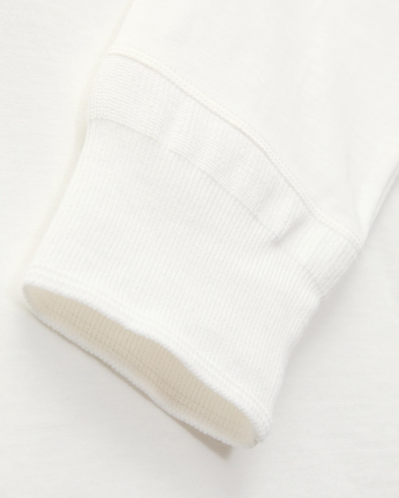 206 "Good Originals" 7.2oz Loopwheel Henley in White - Image 4