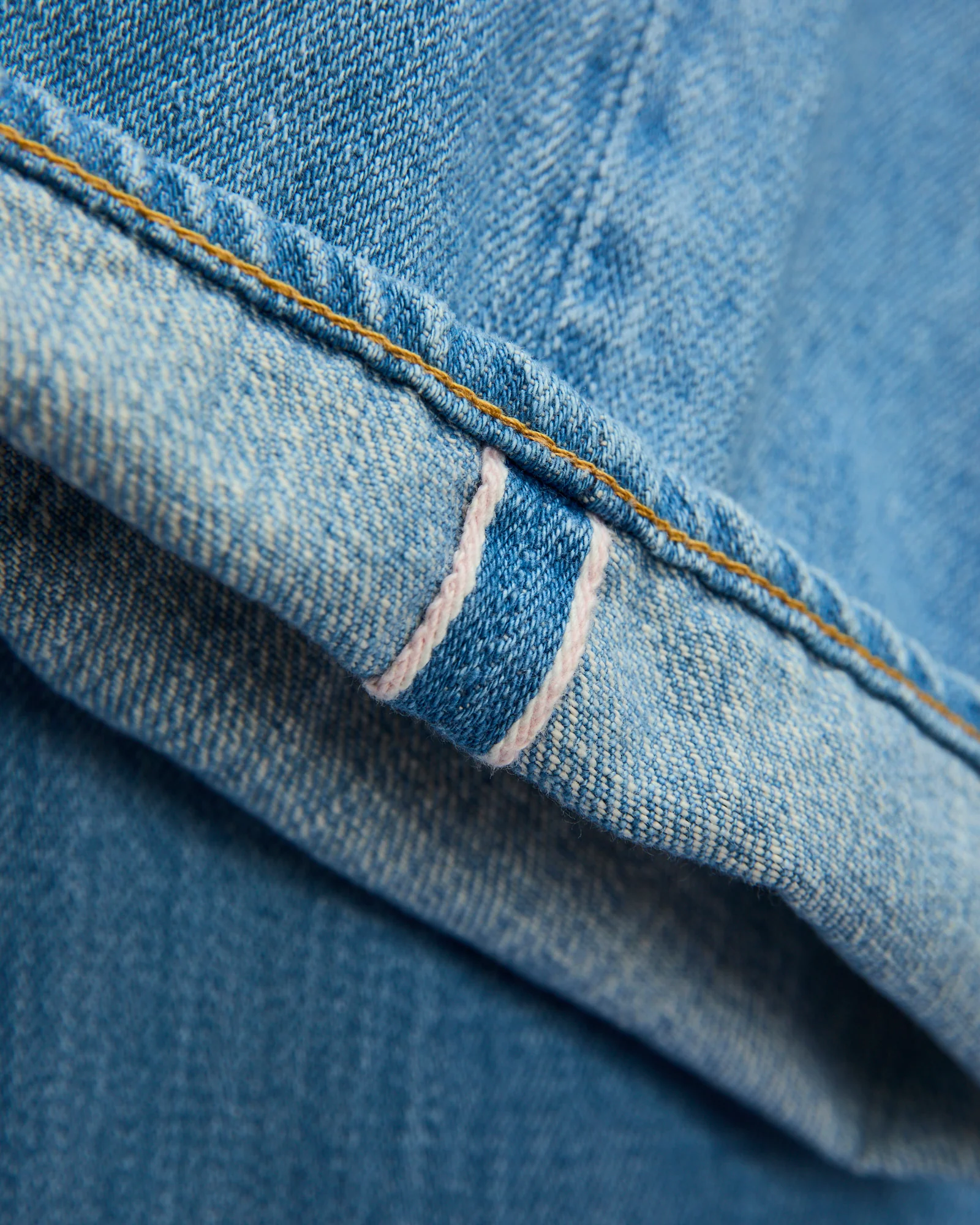 222-Kiraku-BB "Bio Bleach" 12oz Washed Selvedge Denim - Super Wide Straight Fit - Image 8