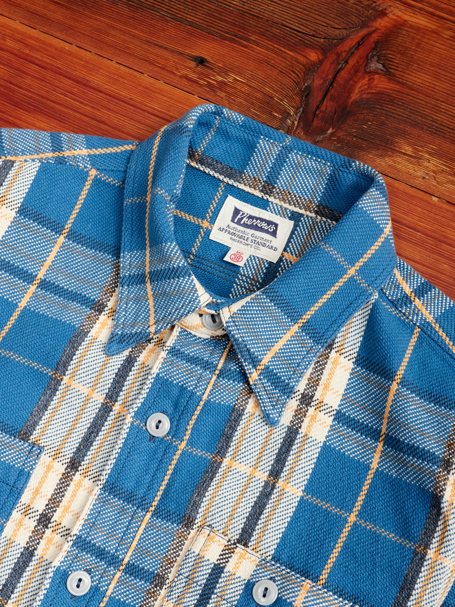 720WS Heavy Flannel Shirt in Navy - Image 3