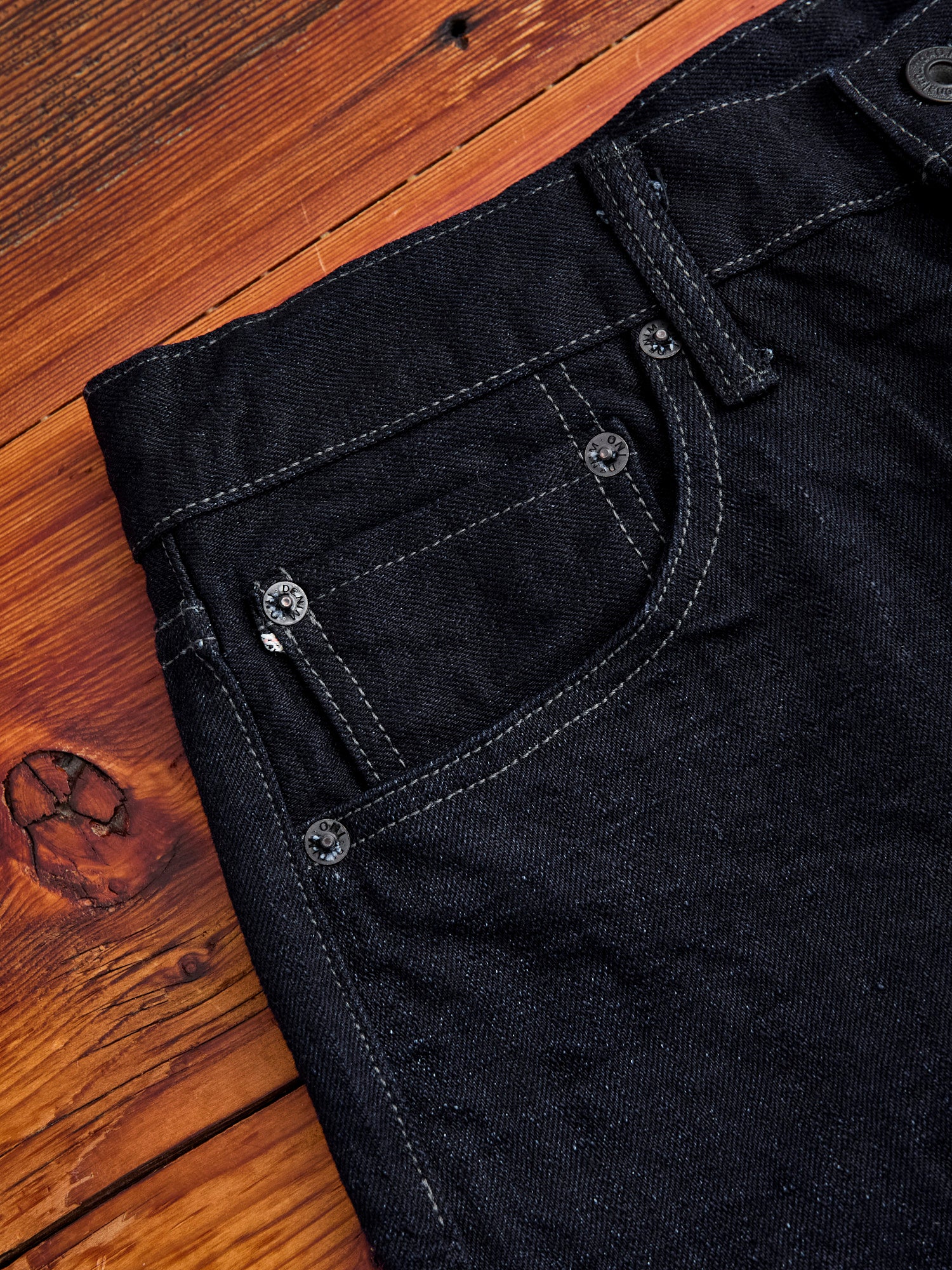 246-14BLK "Indigo Black" 14oz Selvedge Denim - Clean Straight Fit - Image 7
