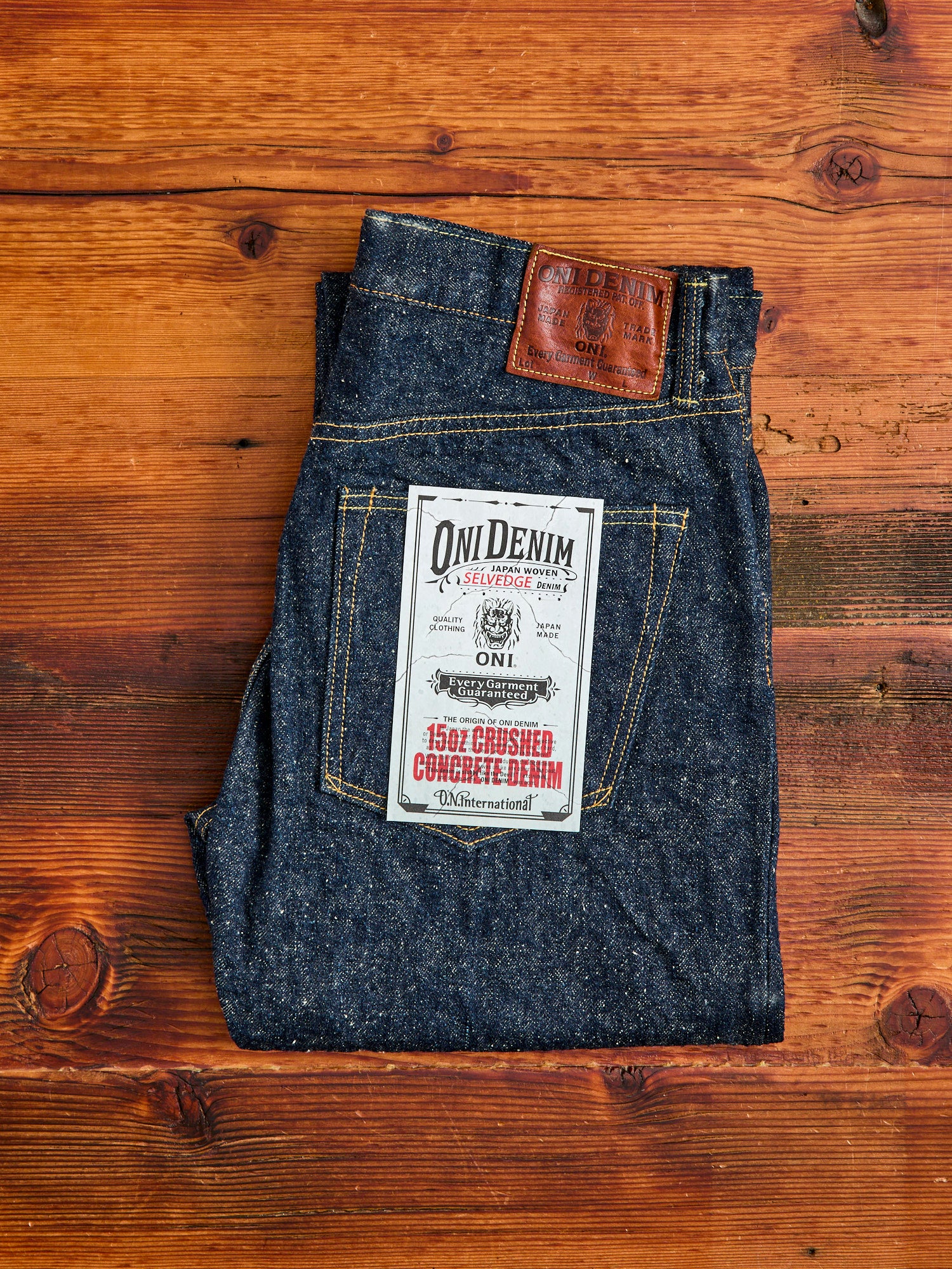 246-CCD "Crushed Concrete" 15oz Selvedge Denim - Clean Straight Fit - Image 3