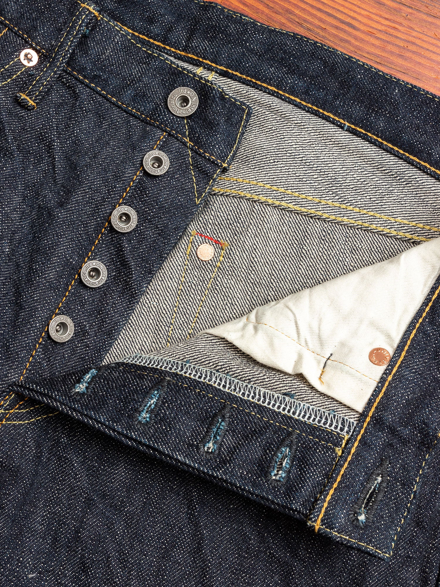 246-GC16 "Greencast" 16oz Selvedge Denim - Clean Straight Fit - Image 6