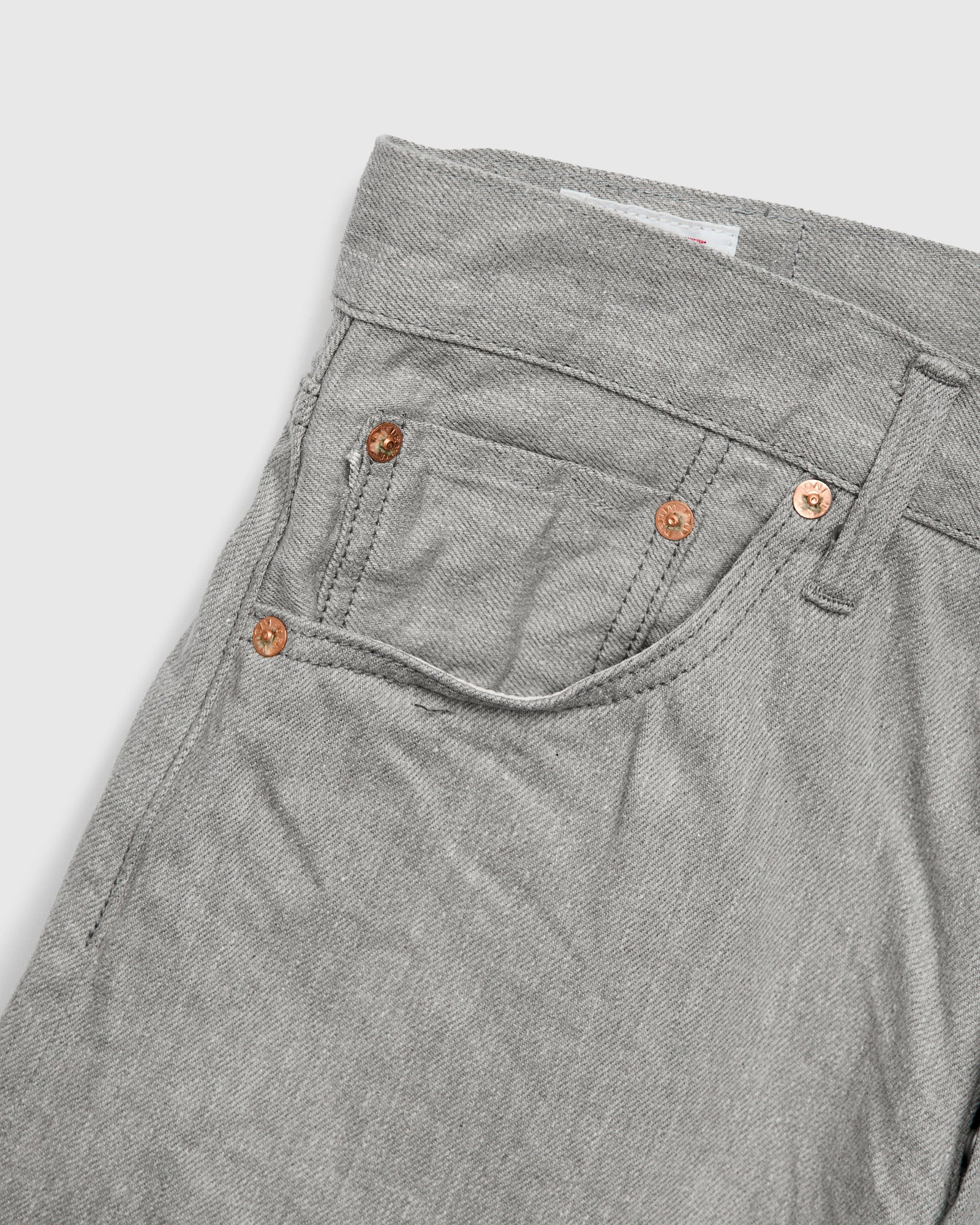 246-Moku "Heather Grey" 11oz Selvedge Denim - Clean Straight Fit - Image 8