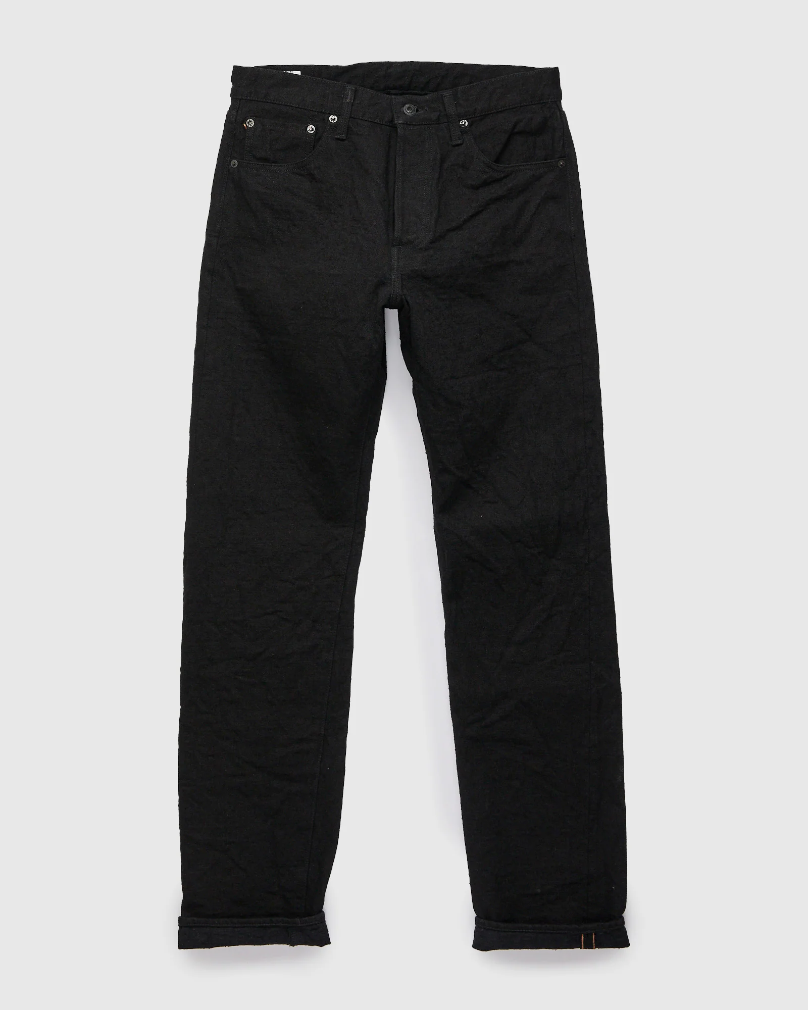 246CCD-BKBK "Crushed Concrete Black" 15oz Selvedge Denim - Clean Straight Fit - Image 2